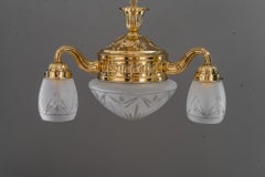 Lustre de style historiciste avec des verres taillés d'origine, Vienne, vers les années 1890