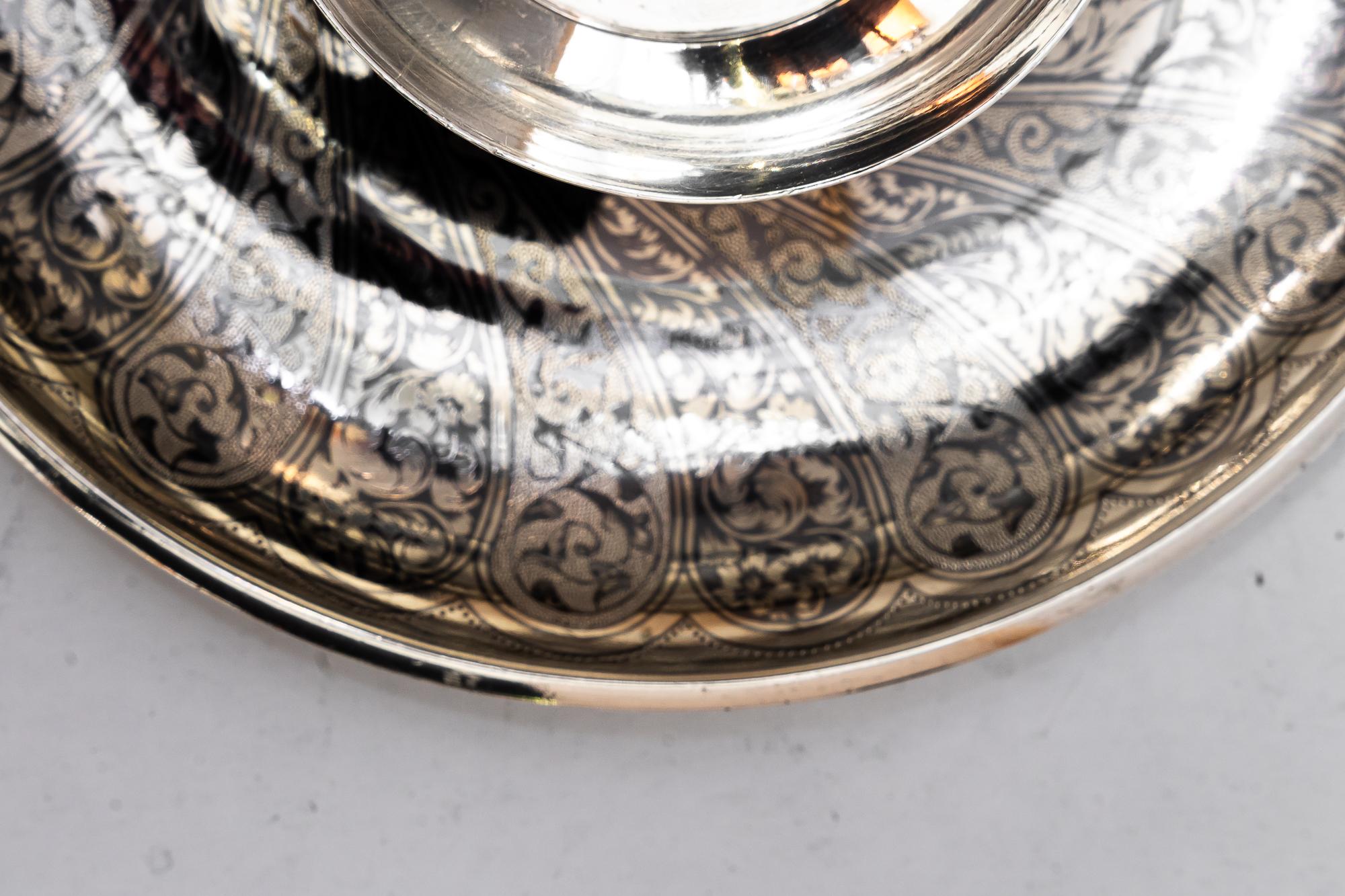 Portavelas historicista de plata austria alrededor de 1890 Neoclásico en venta