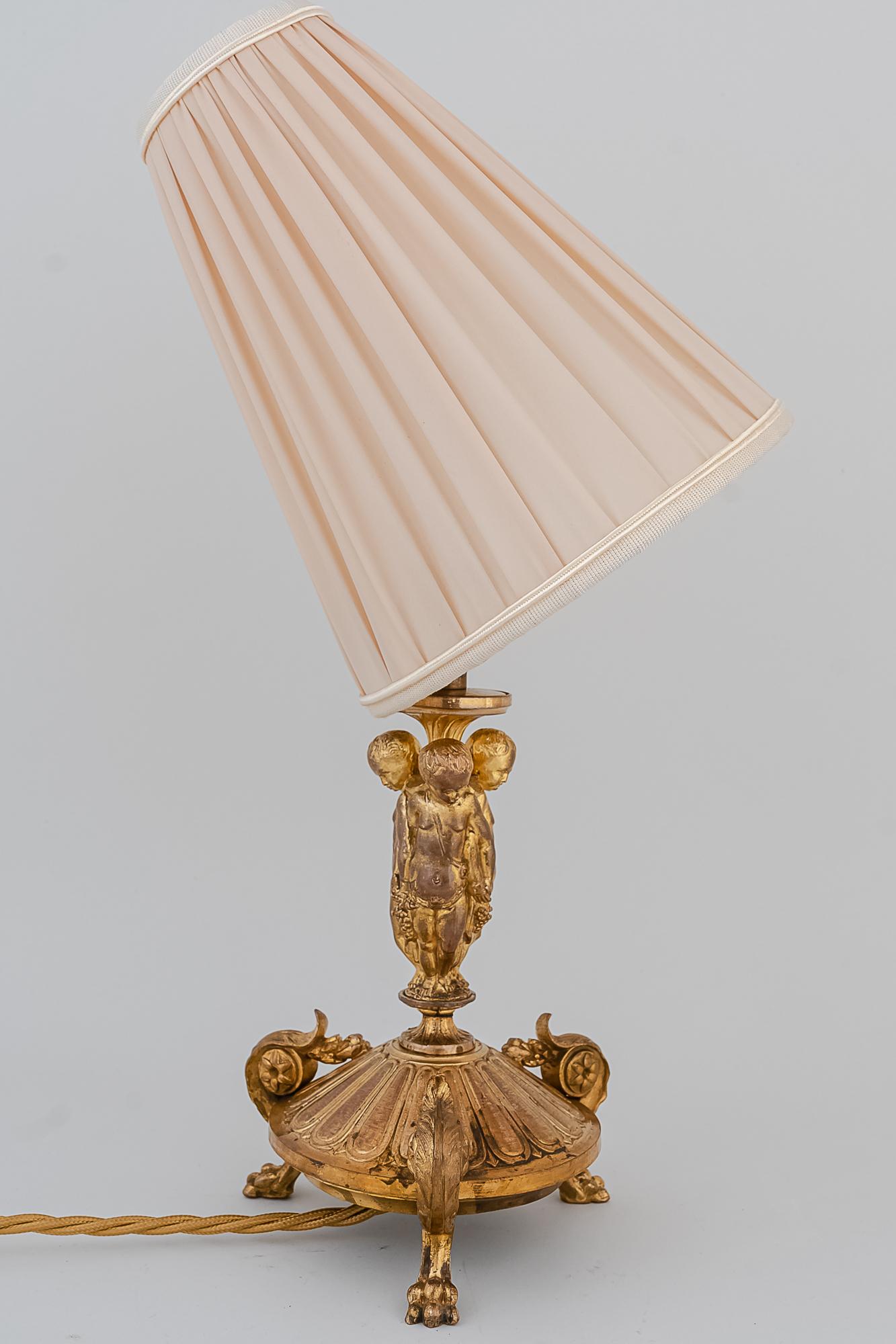 Gilt Historistic Table Lamp, Vienna, circa 1890s