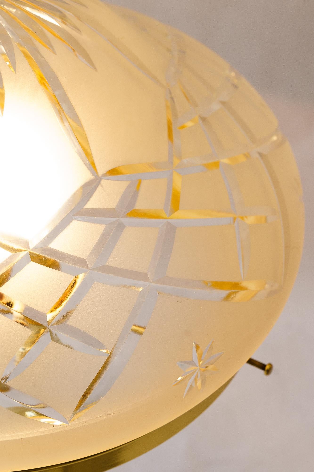 Historistic Table lamp with cut glass shade vienna around 1890s For Sale 10