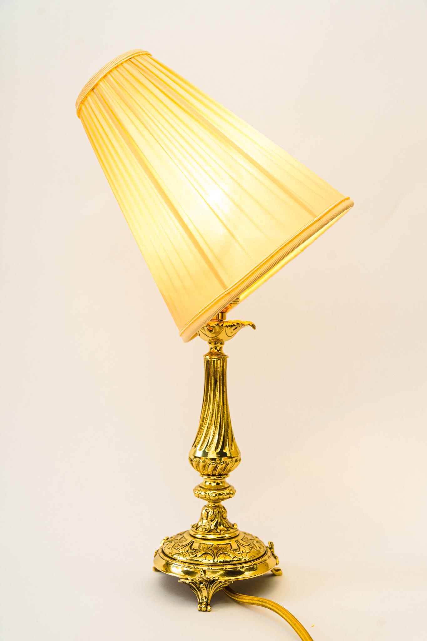 Historistic Table Lamp with Fabric Shade Vienna Around 1890s For Sale 2