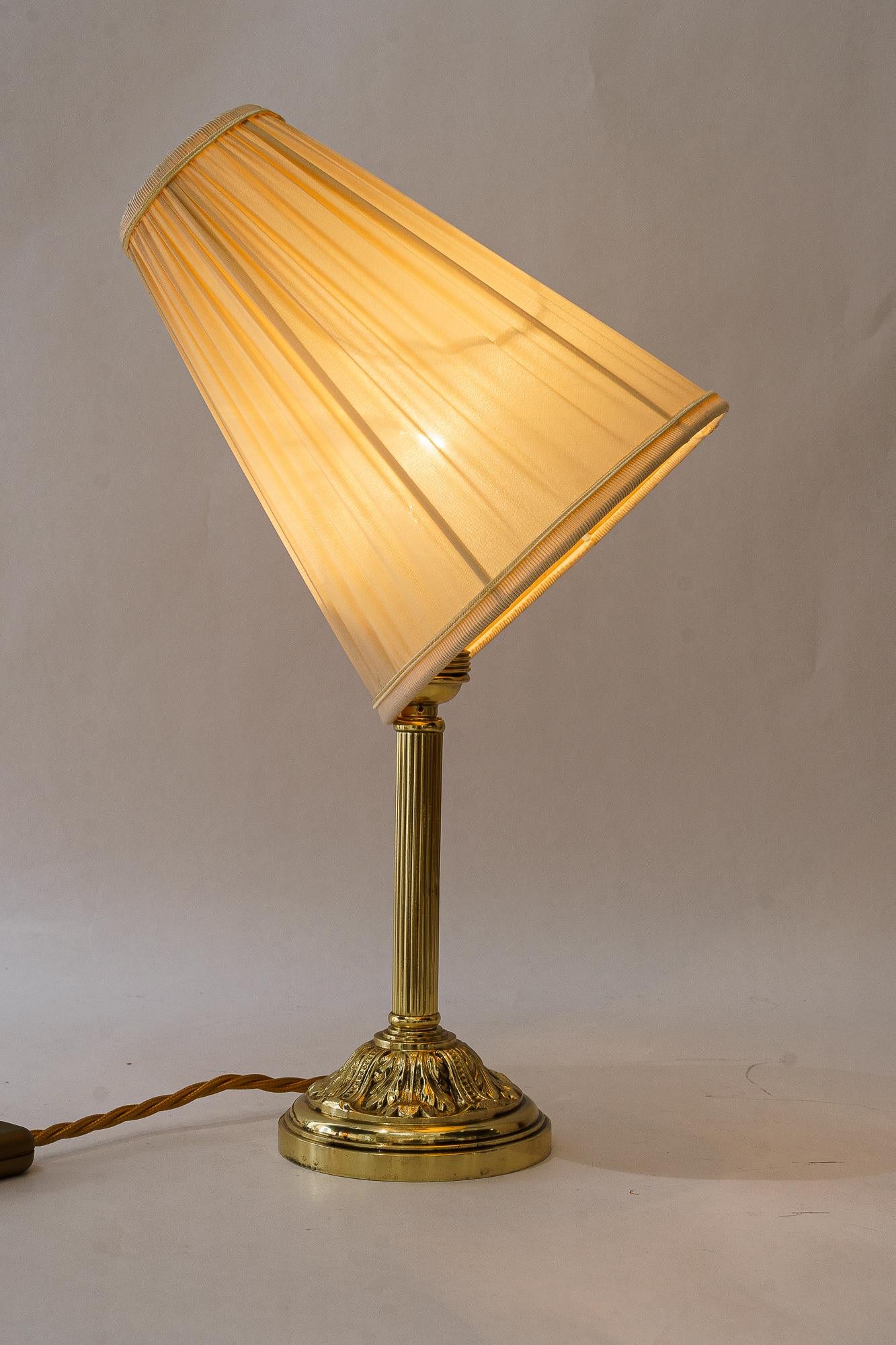 Historistic table lamp with fabric shade vienna around 1890s For Sale 2