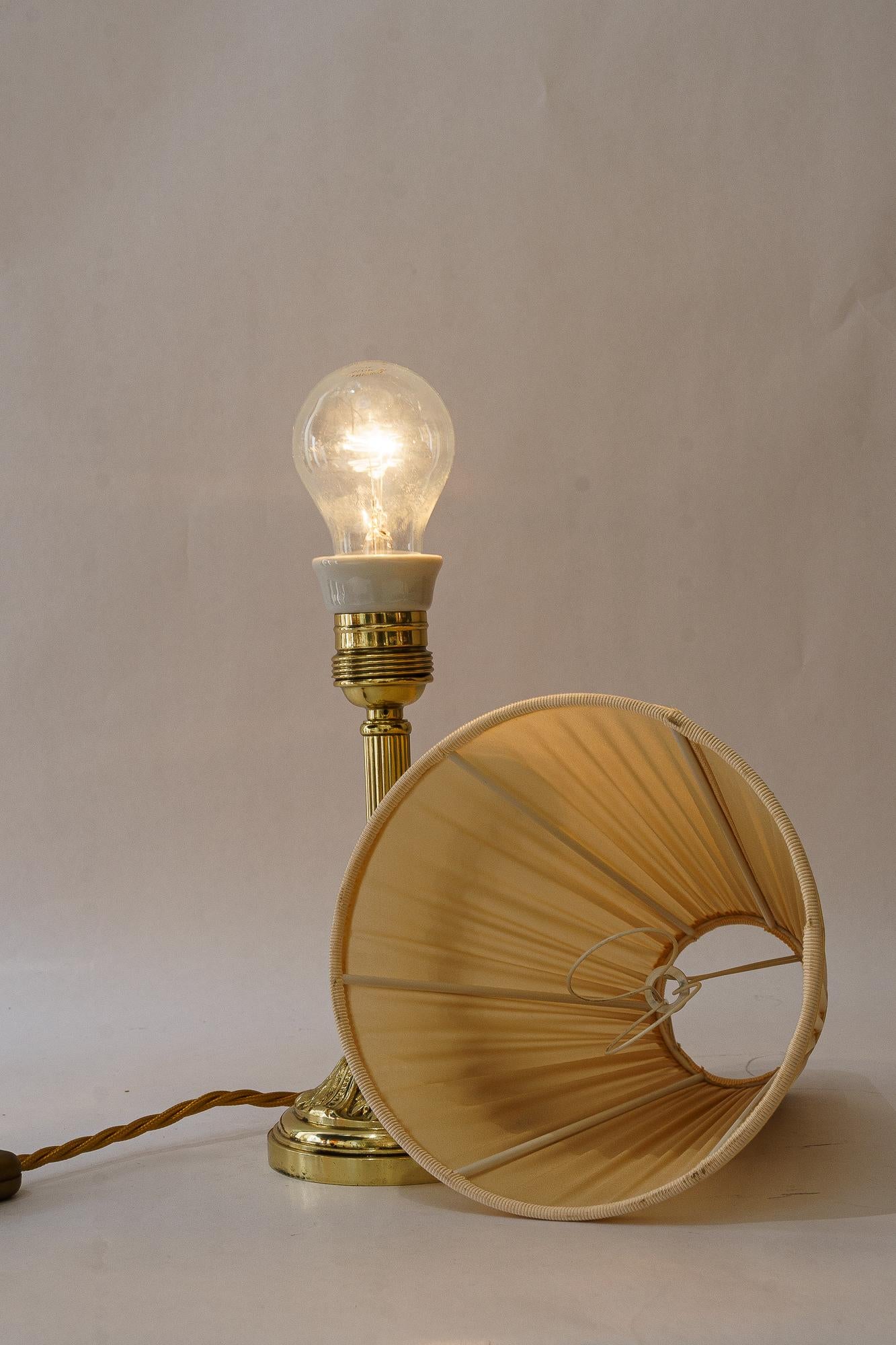 Historistic table lamp with fabric shade vienna around 1890s For Sale 4