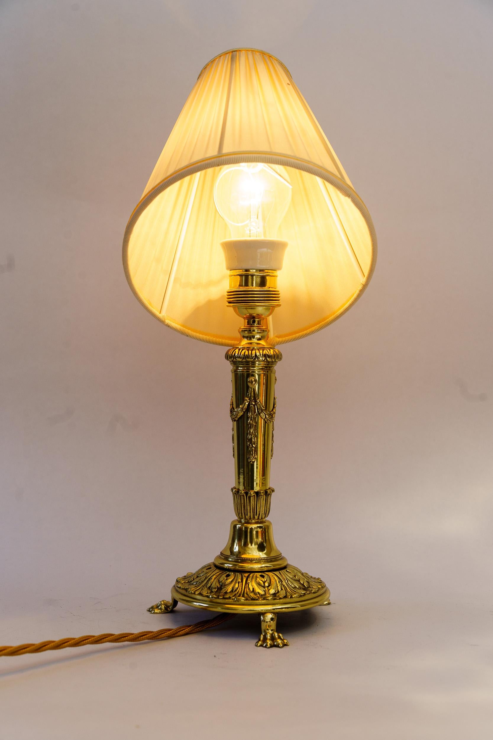 Historistic table lamp with fabric shade vienna around 1890s For Sale 5