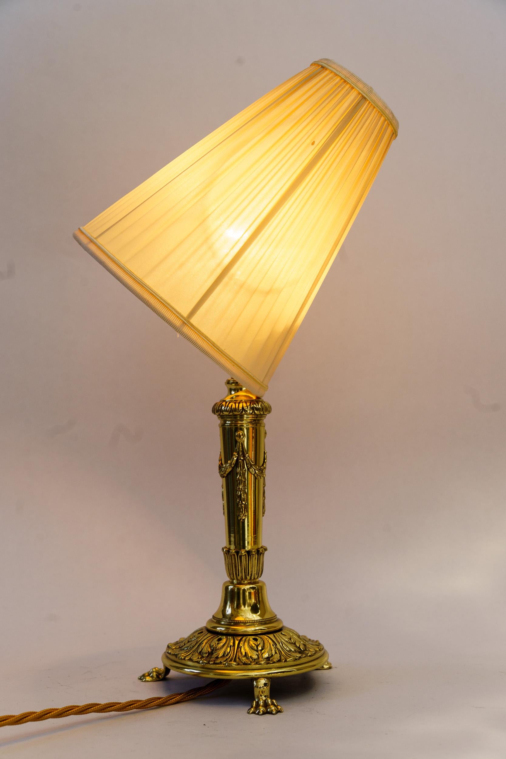 Historistic table lamp with fabric shade vienna around 1890s For Sale 6