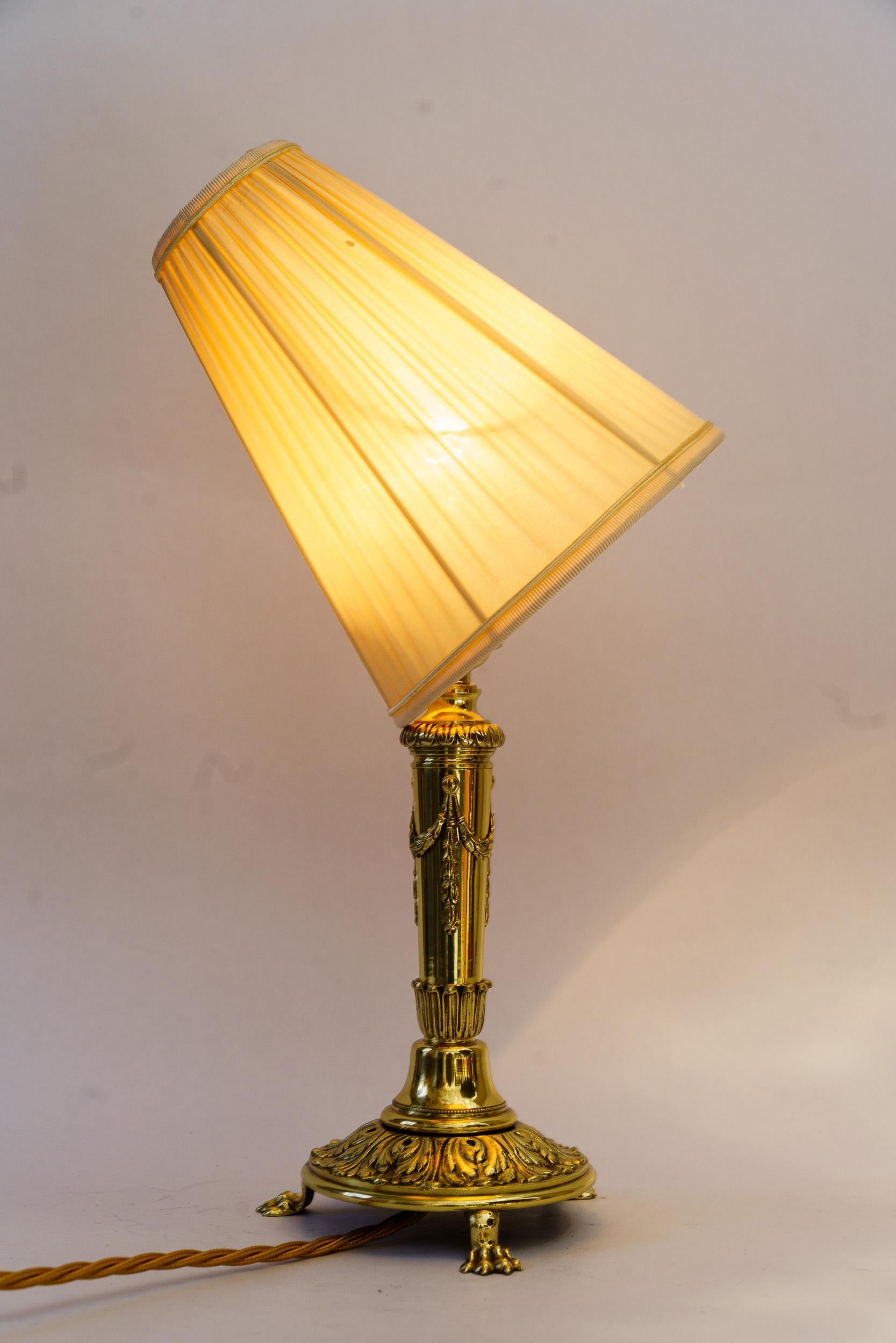 Historistic table lamp with fabric shade vienna around 1890s For Sale 7
