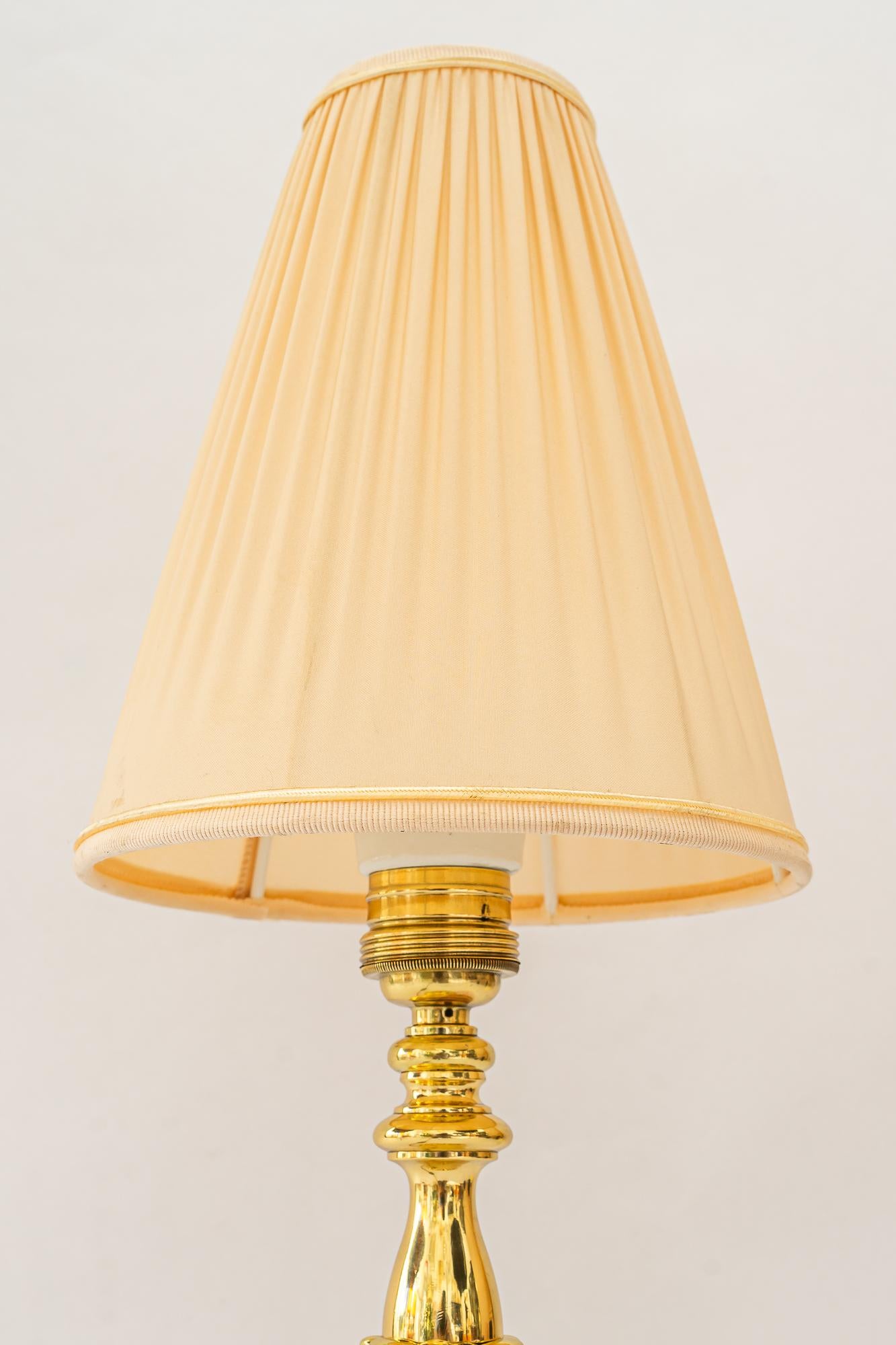 Historistic Table lamp with fabric shade vienna around 1890s (Österreichisch) im Angebot