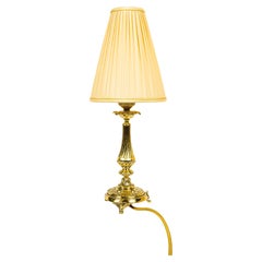 Historistic Table Lamp with Fabric Shade Vienna Around 1890s