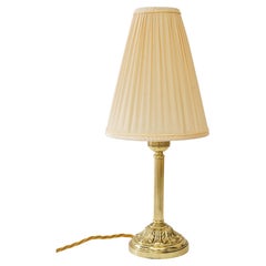 Historistic table lamp with fabric shade vienna around 1890s
