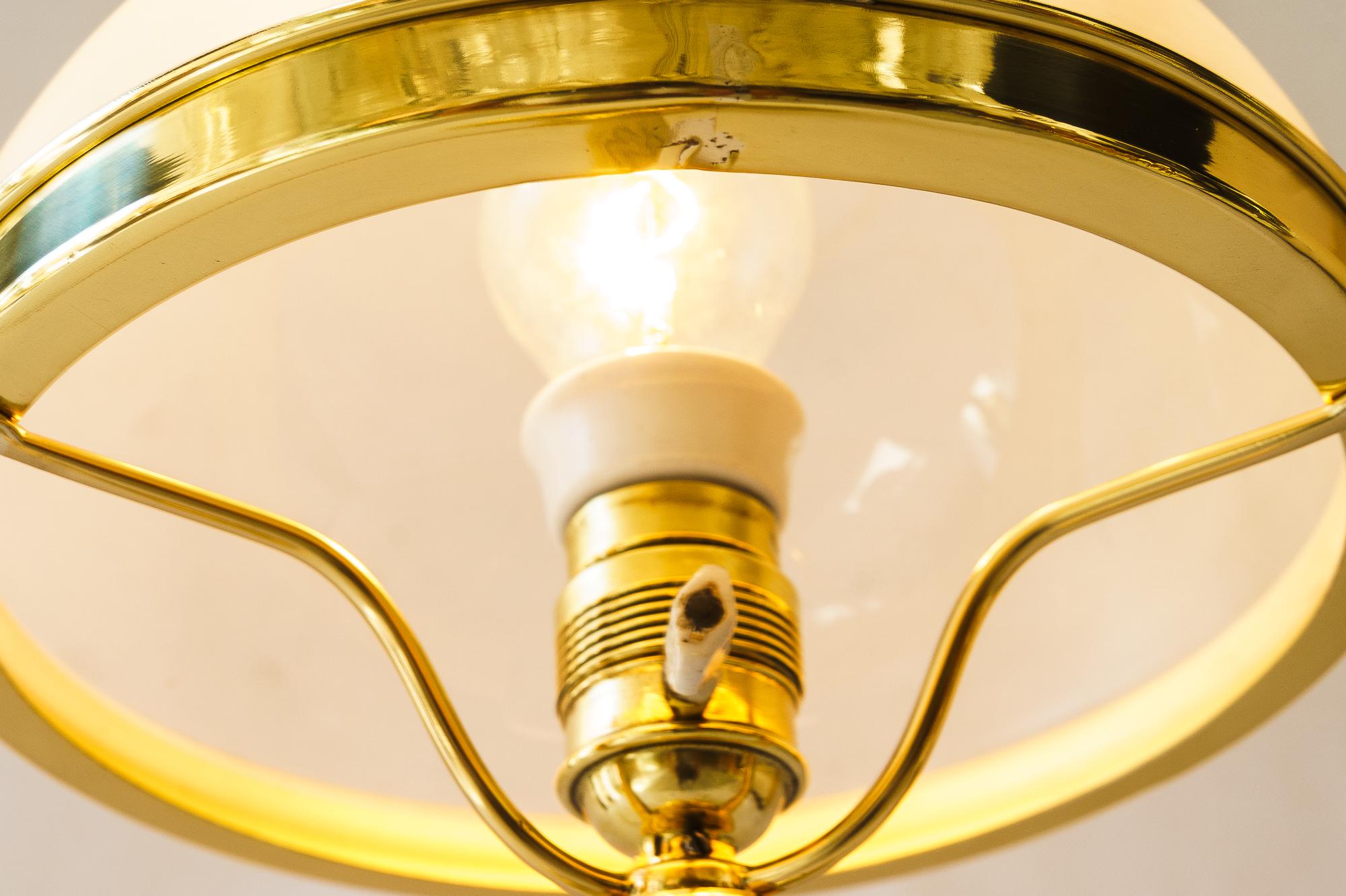 Historistic Table lamp with original antique glass shade vienna around 1890s For Sale 3