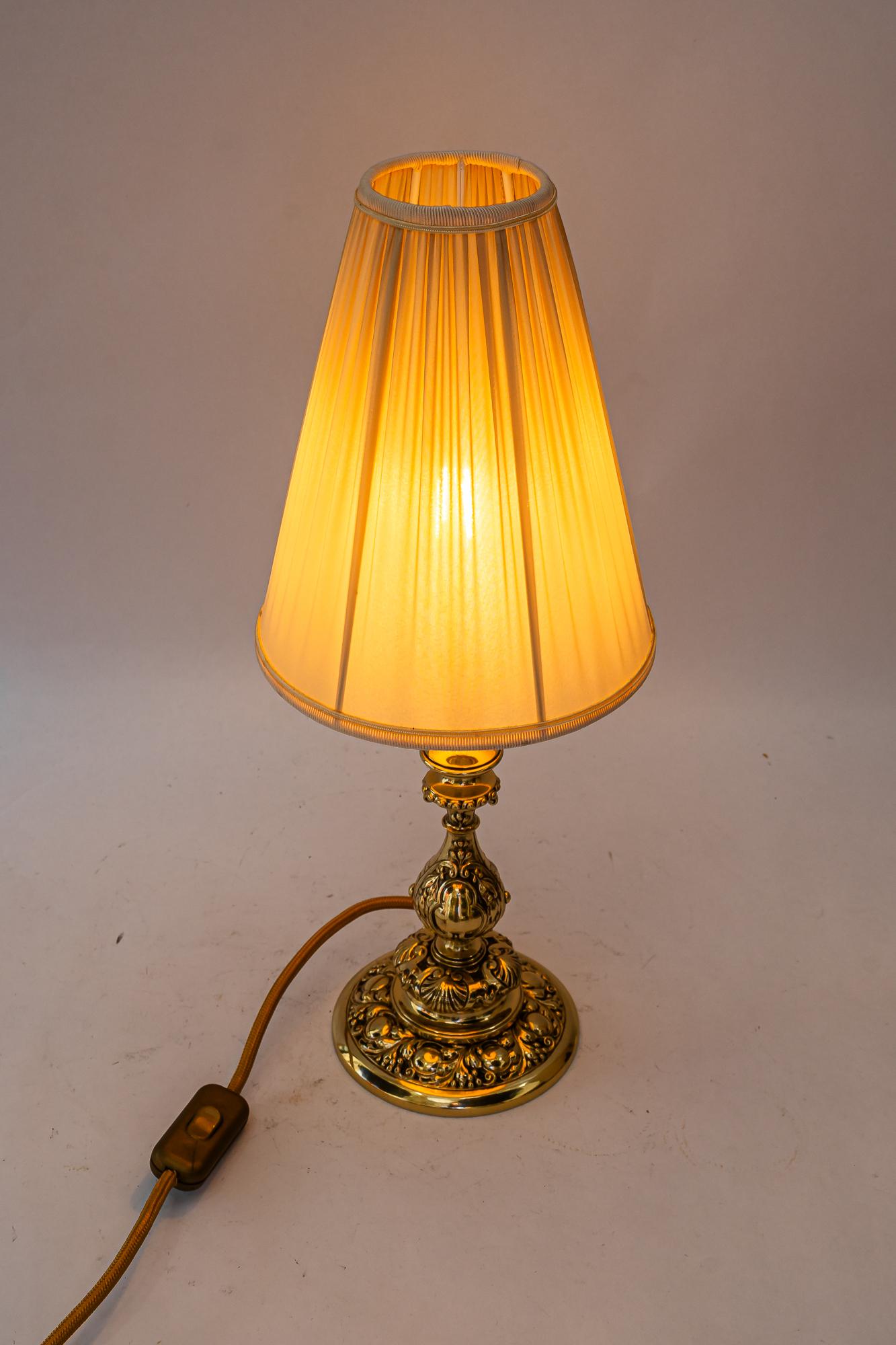 Historistic table lamp with original cut glass shade vienna around 1890s im Angebot 2