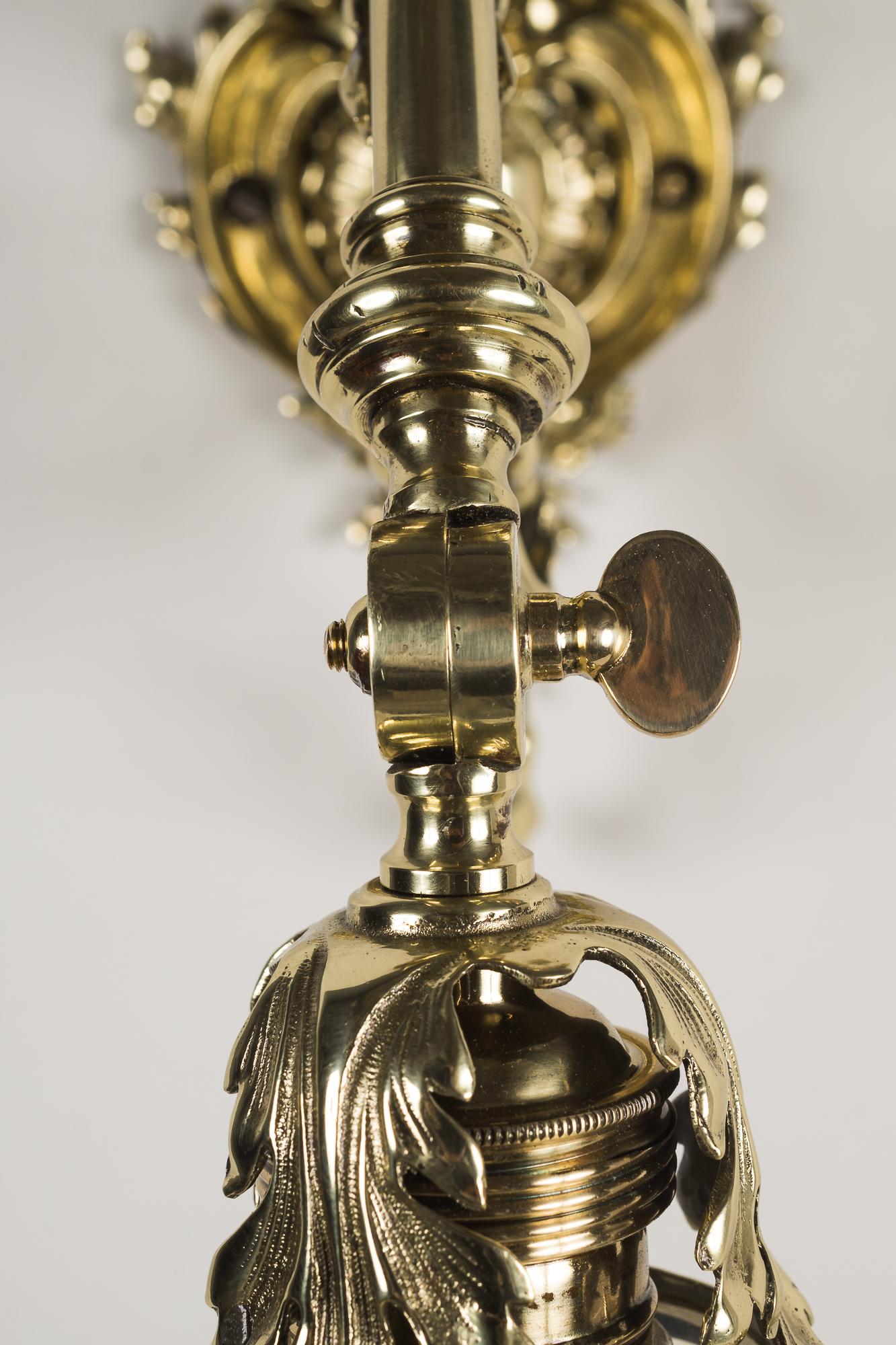 Lacquered Historistic Wall Lamp, Vienna Around 1890s For Sale