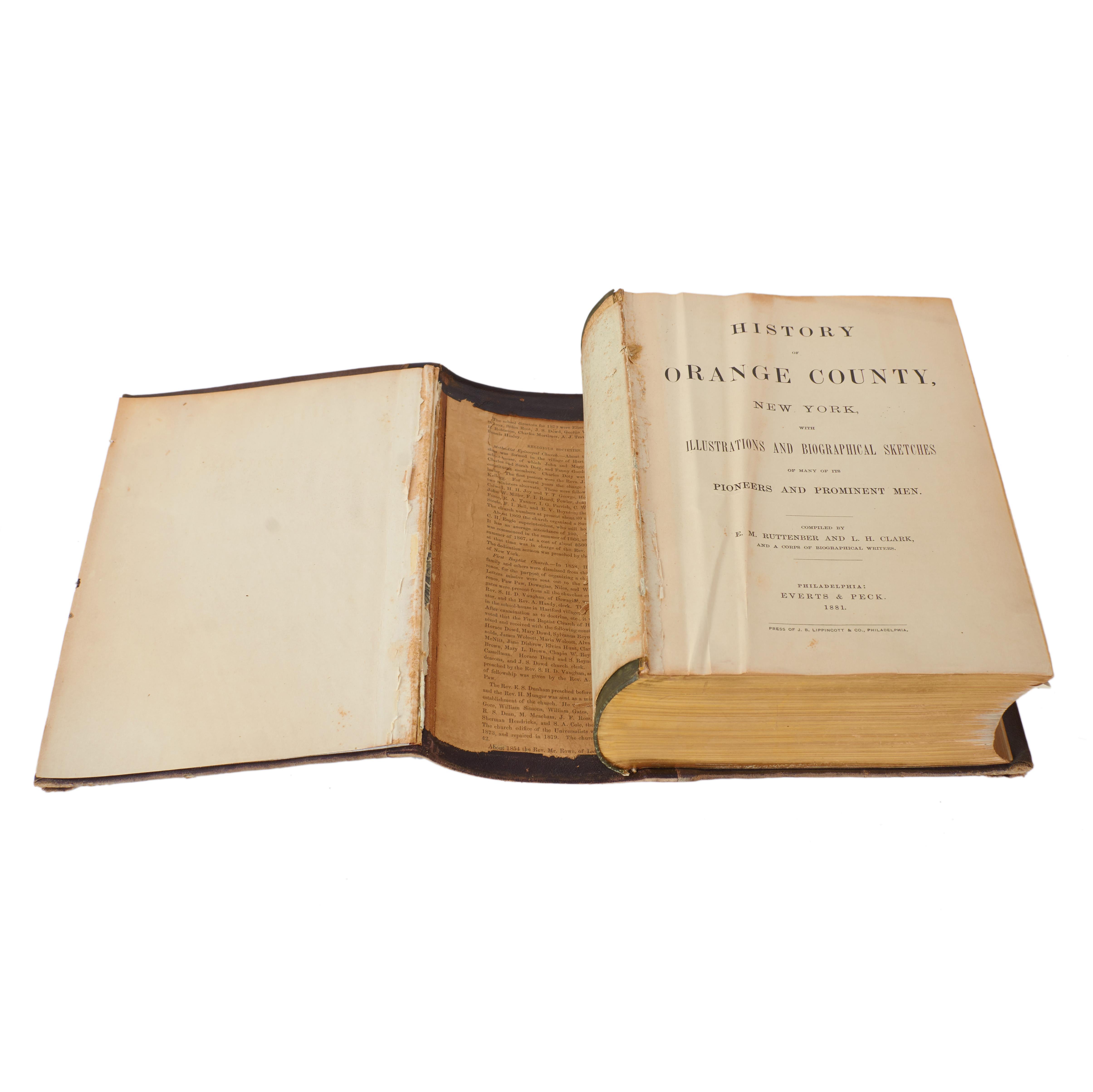 Geschichte von Orange County, New York, Everts & Peck 1881 im Angebot 1