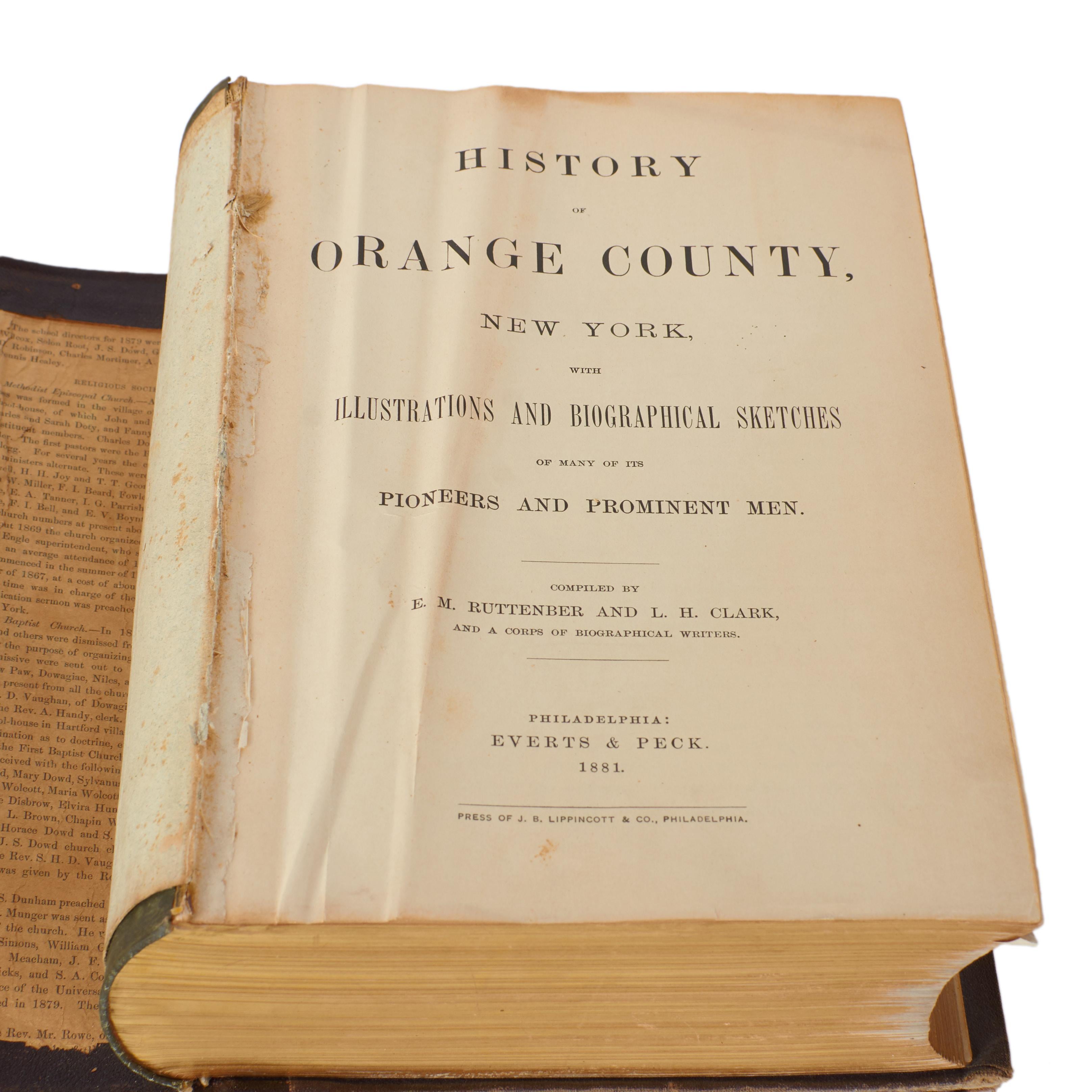 Geschichte von Orange County, New York, Everts & Peck 1881 im Angebot 2