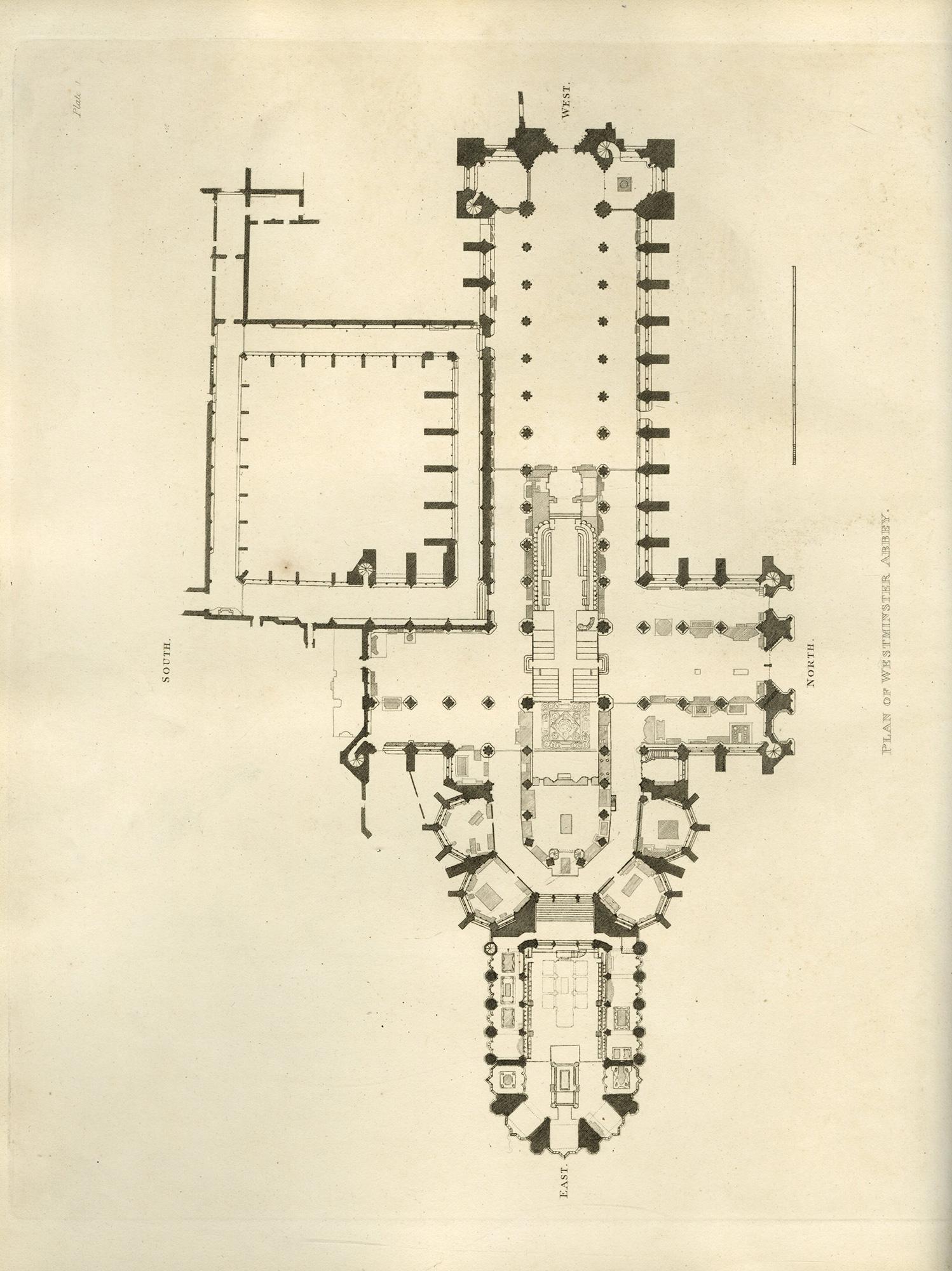 Dorato Storia della chiesa abbaziale di San Pietro a Westminster di R. Ackermann & W. Combe in vendita