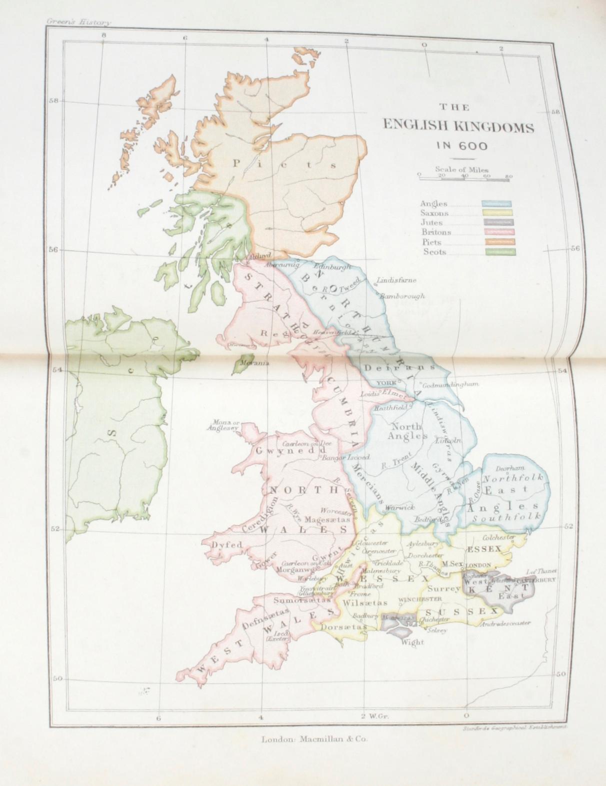 History of the English People in Four Volumes by John Richard Green, M.A., 1877 In Good Condition In valatie, NY