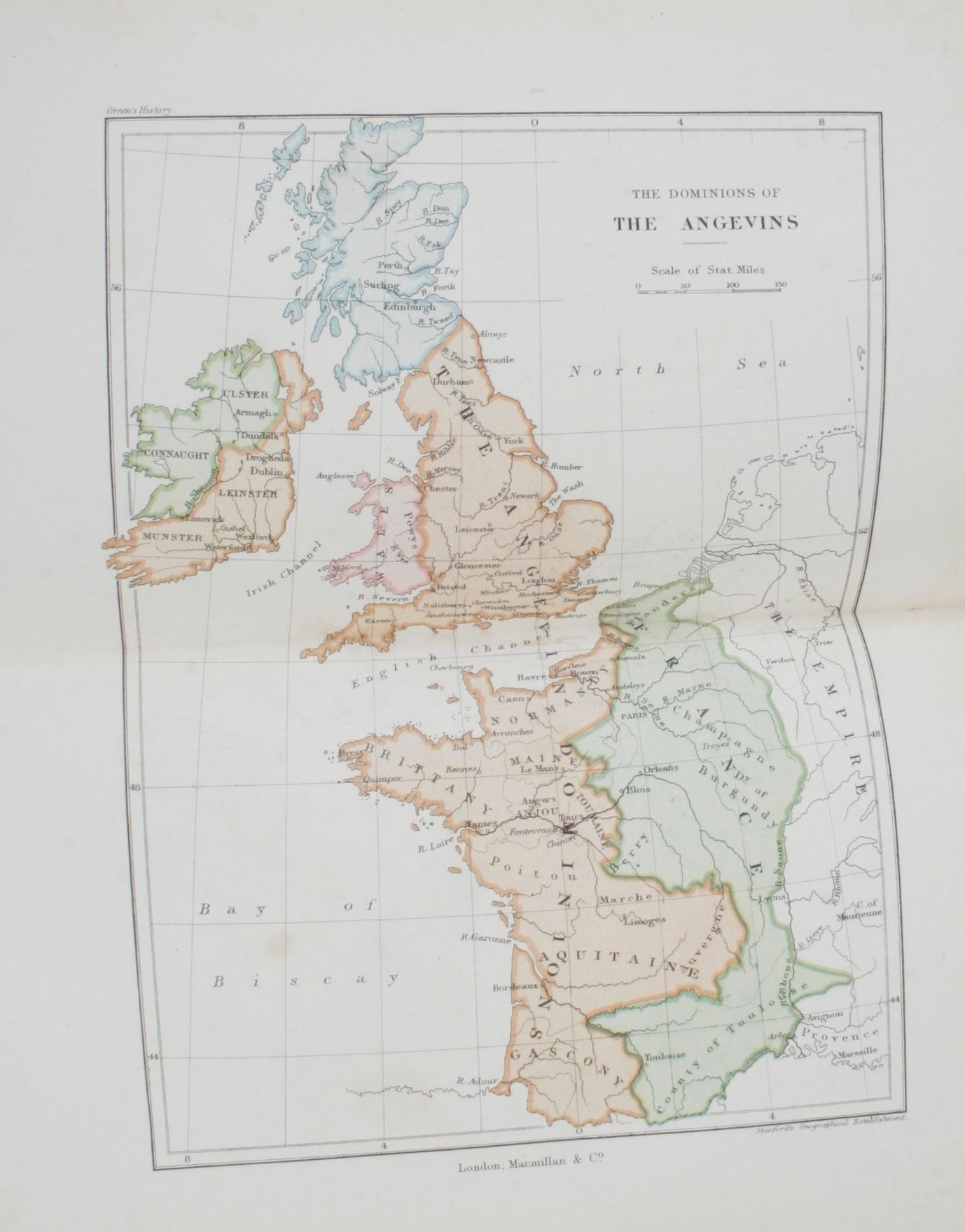 Leather History of the English People in Four Volumes by John Richard Green, M.A., 1877