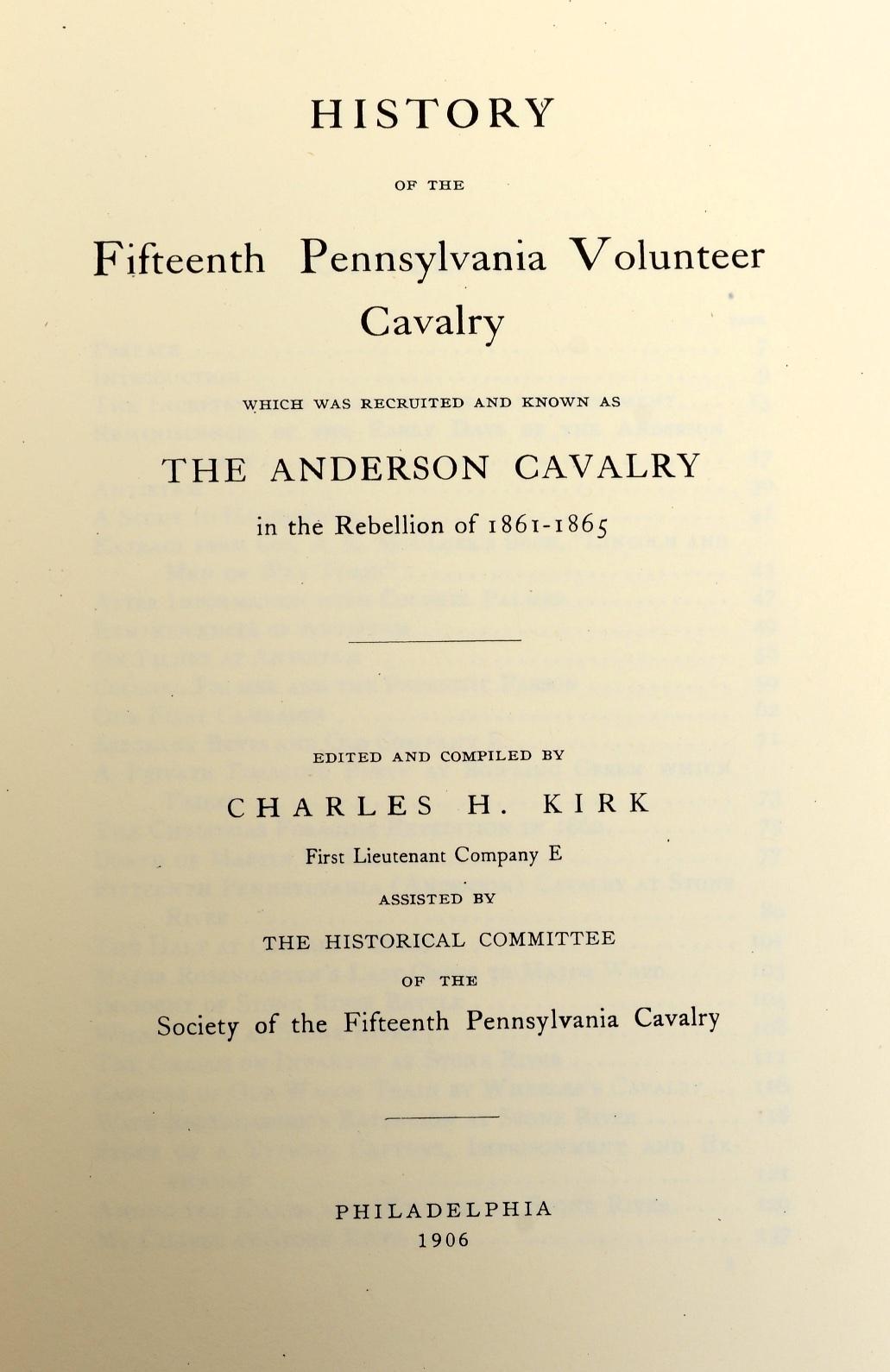 15th pennsylvania cavalry