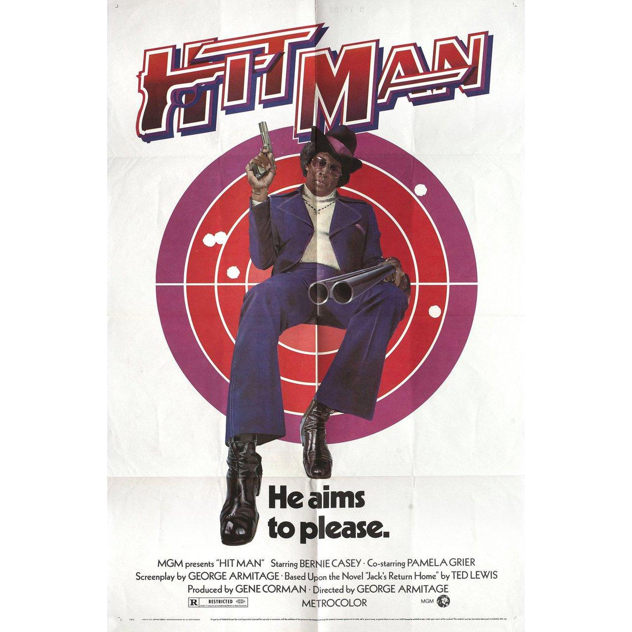 Original 1972 U.S. one sheet poster for the film 'Hit Man' directed by George Armitage with Bernie Casey / Pam Grier / Lisa Moore / Bhetty Waldron. Fine condition, folded. Many original posters were issued folded or were subsequently folded. Please