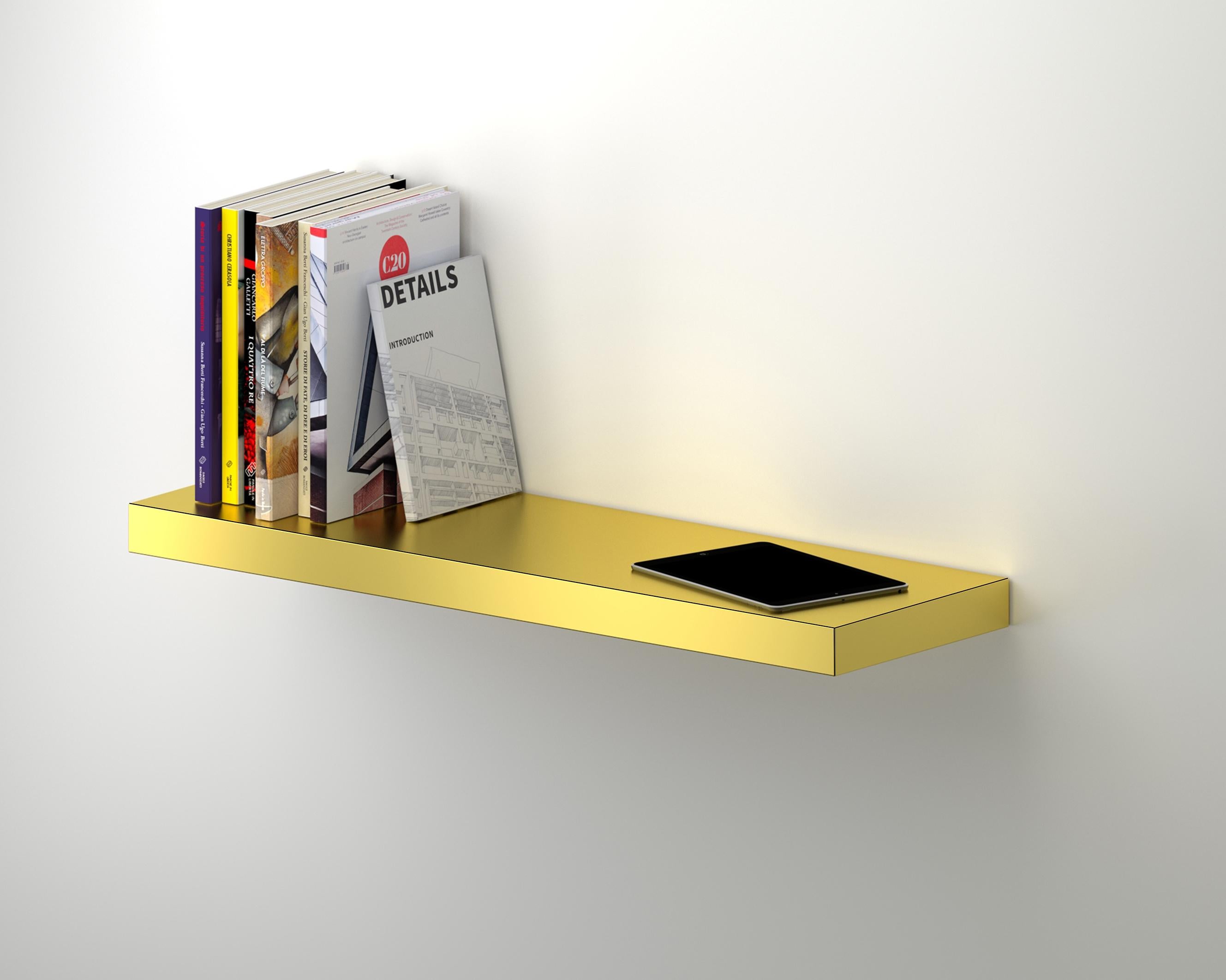 Other Contemporary Shelf Gold Hitan Aluminium by Chapel Petrassi For Sale