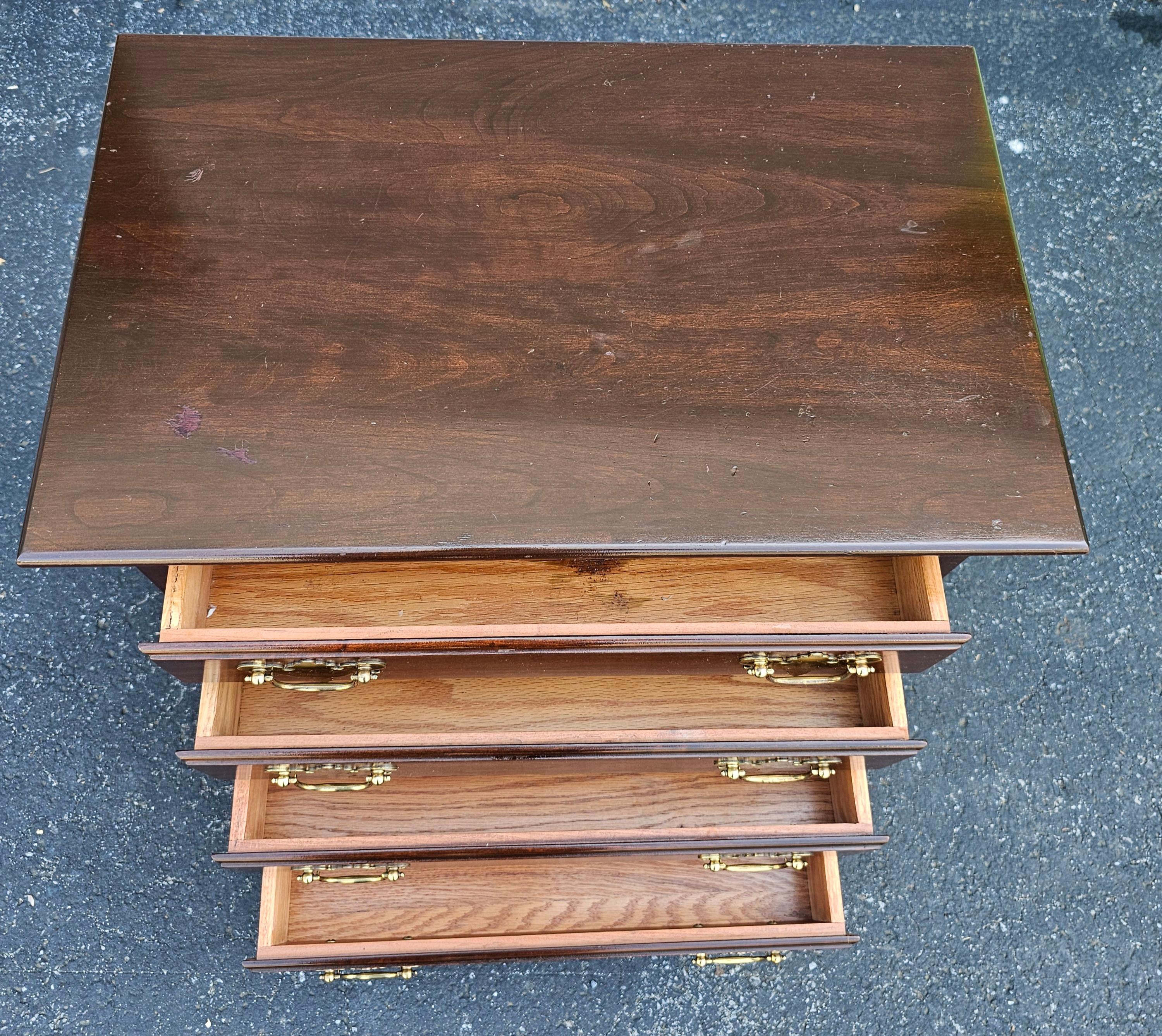 Other Hitchcock Chippendale Mahogany Four-Drawer Small Chest of Drawers  For Sale