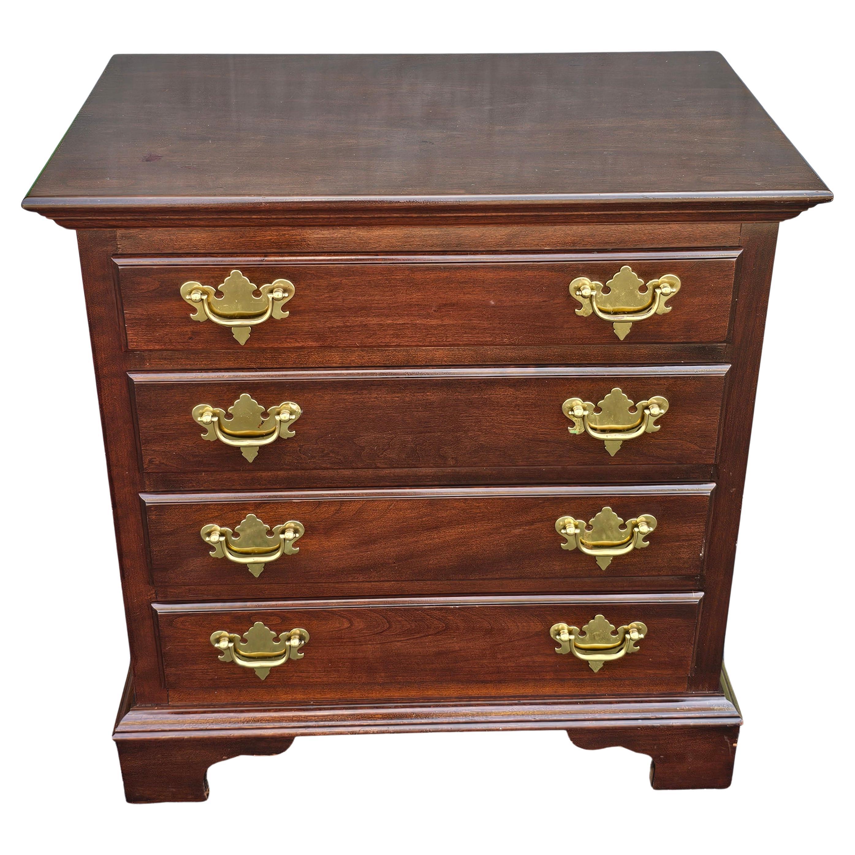 Hitchcock Chippendale Mahogany Four-Drawer Small Chest of Drawers  For Sale