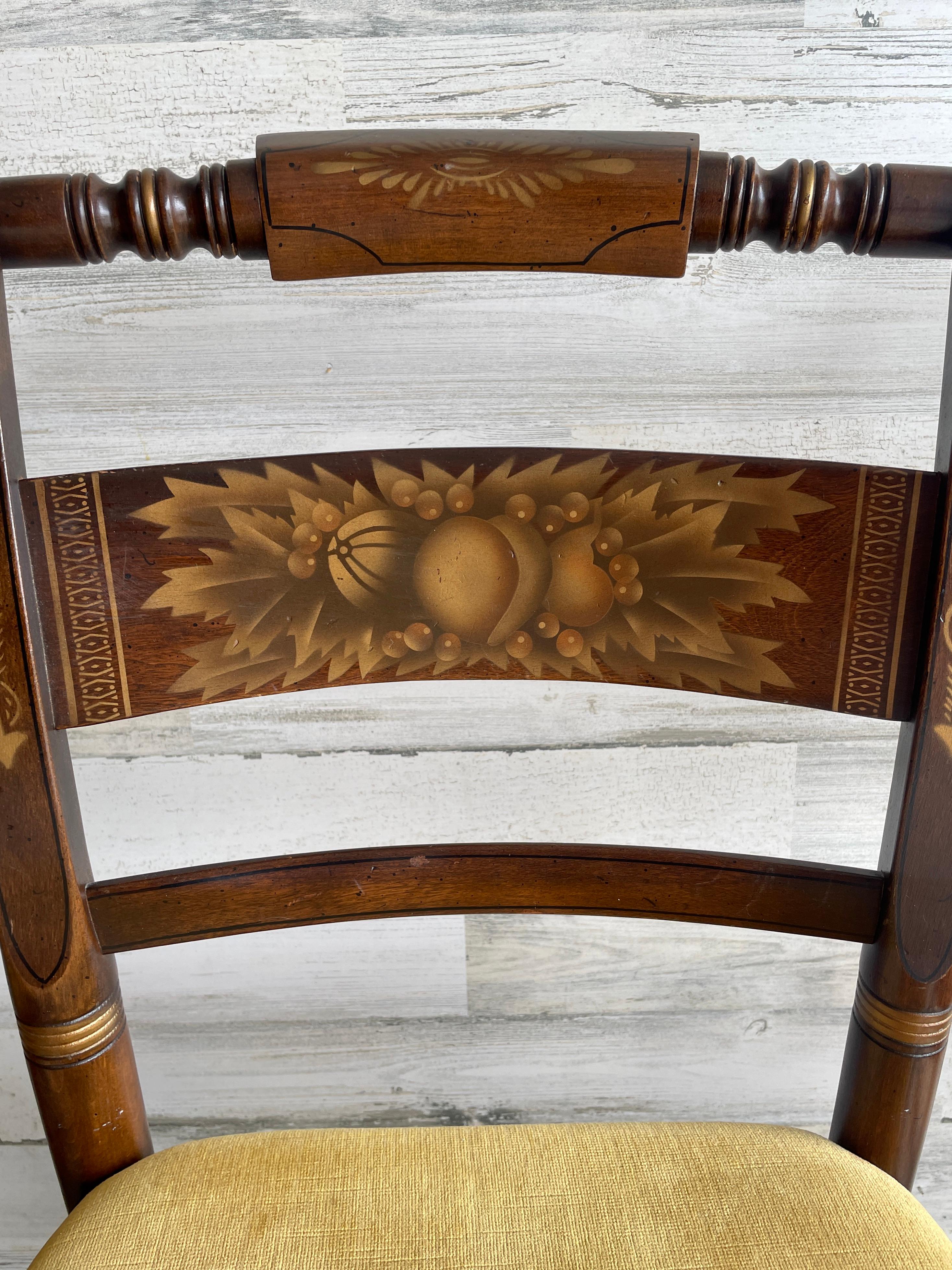 Juego de 4 sillas de comedor Hitchcock siglo XIX en venta