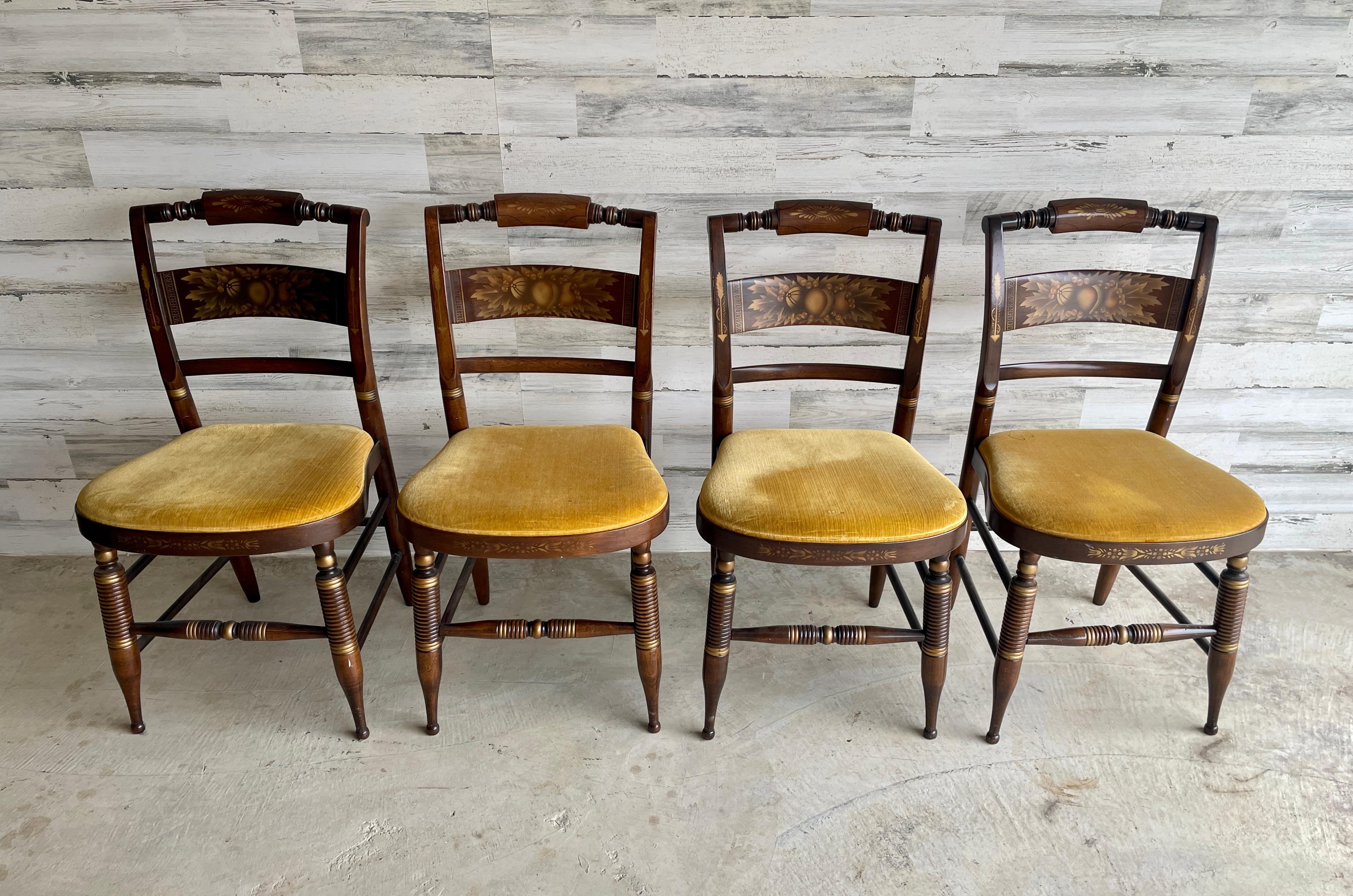 Juego de 4 sillas de comedor Hitchcock Madera en venta