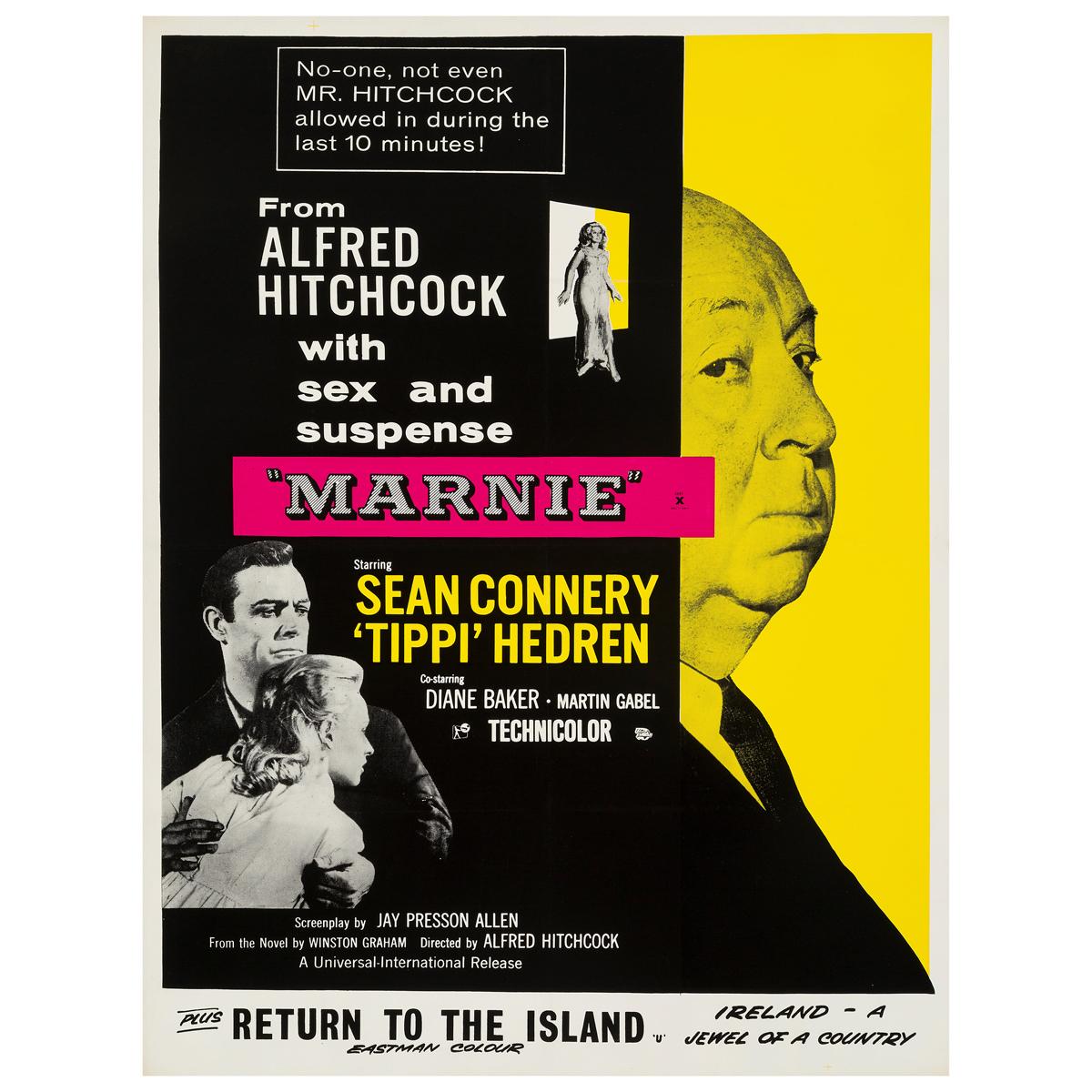 Hitchcock "Marnie" Original Vintage Movie Poster, British, 1964