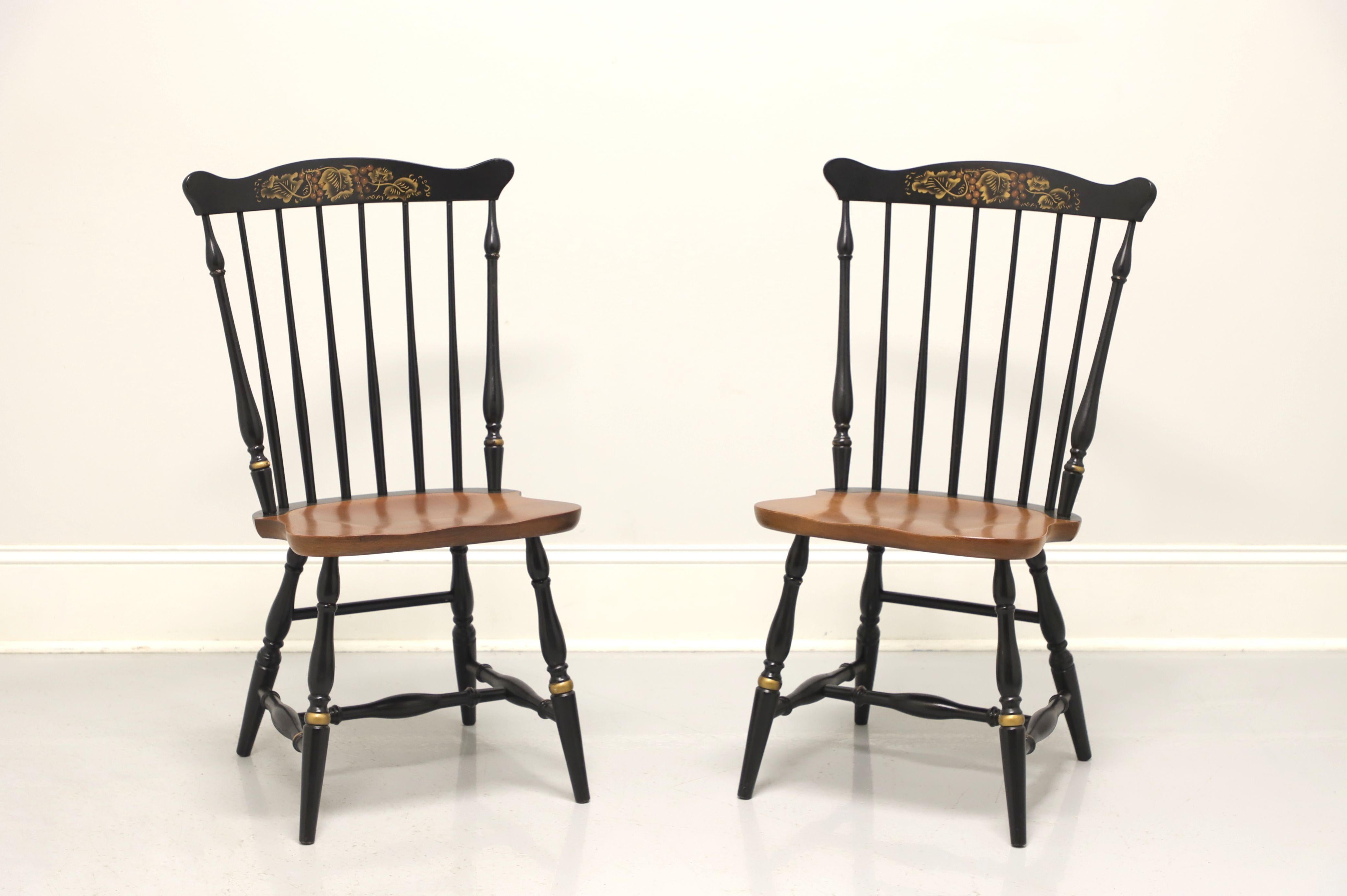 HITCHCOCK Mid 20th Century Stenciled Windsor Dining Side Chairs - Pair A 4