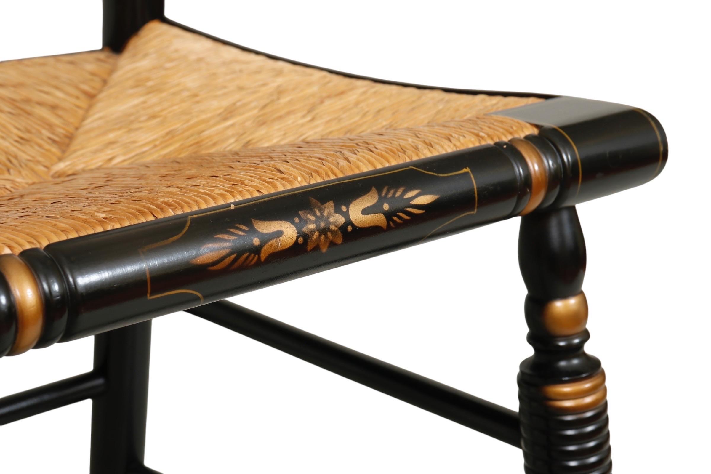 Hitchcock Rush Seat Accent Chairs - a Pair 4
