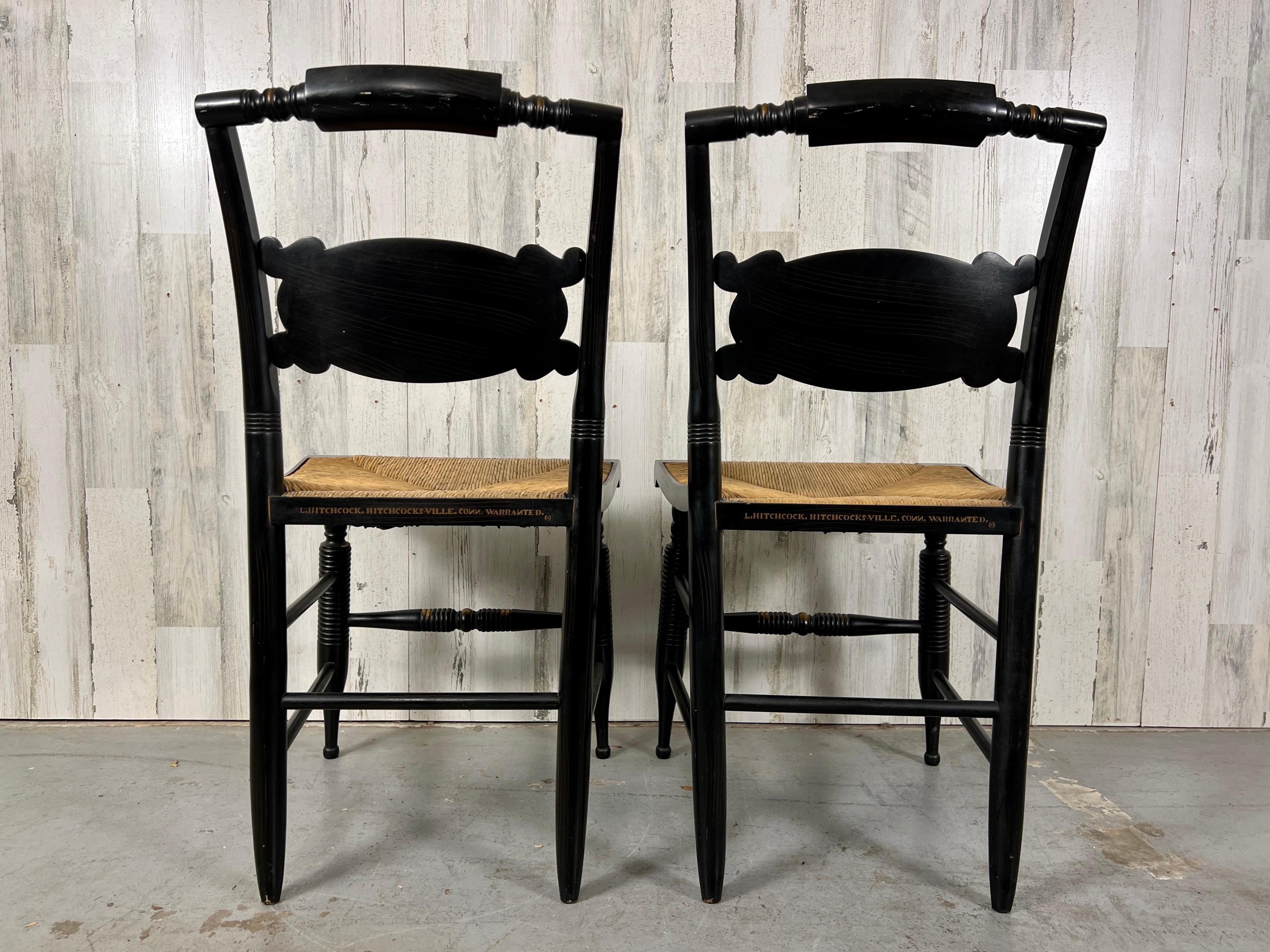 Hitchcock style Rush Seat Side Chairs  13