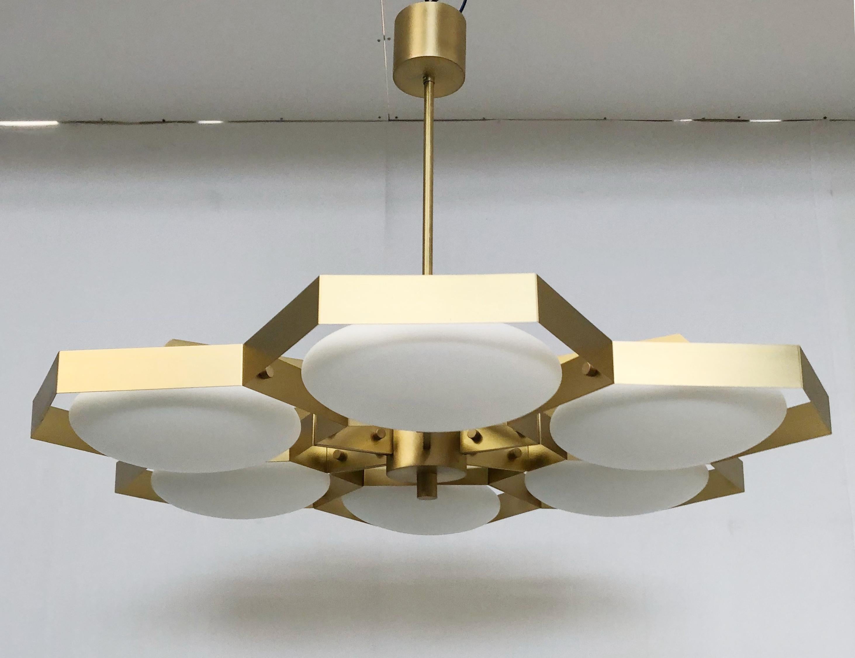 Mid-Century Modern Hive Chandelier by Fabio Ltd en vente