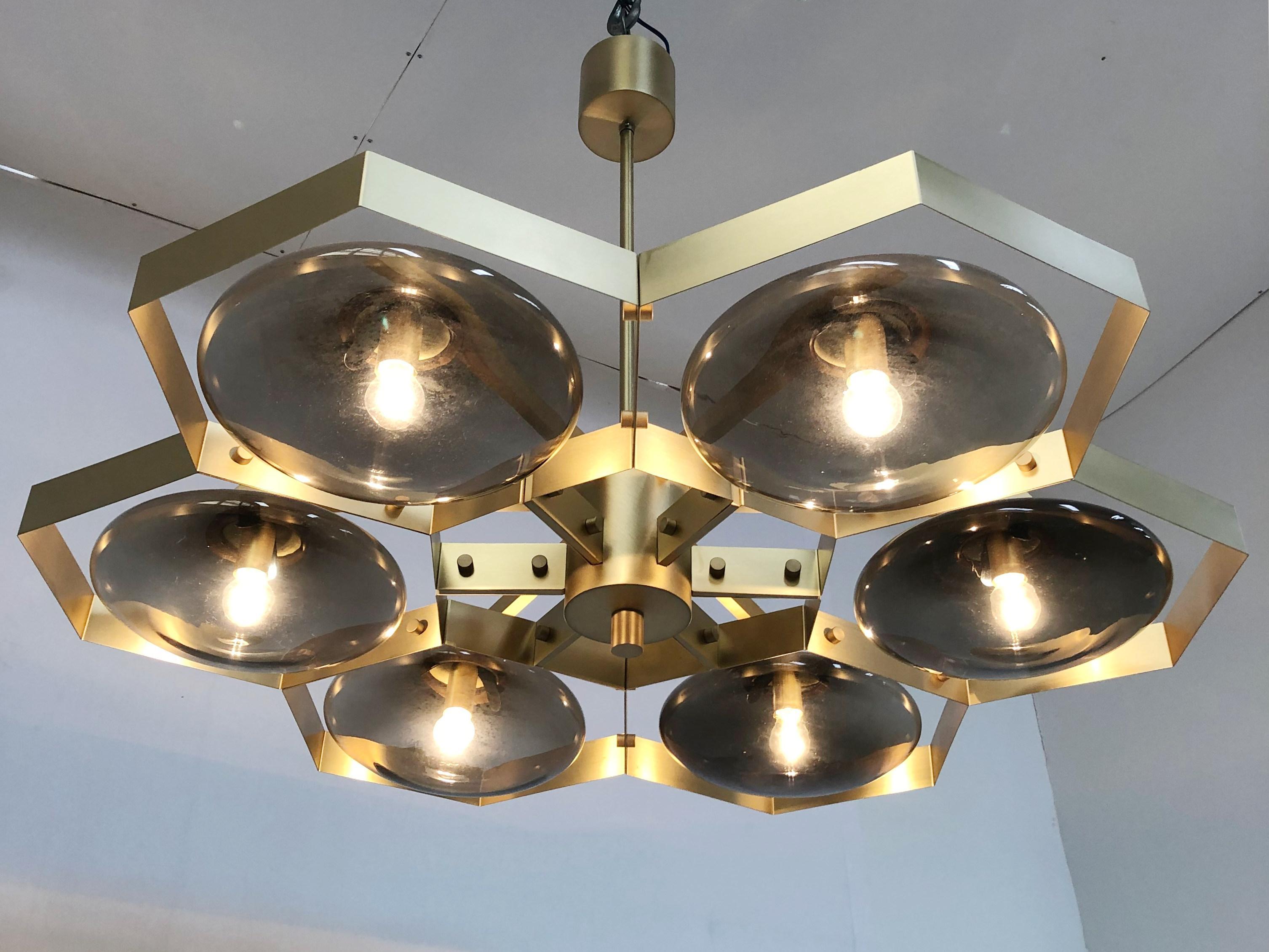 Mid-Century moderno Lampadario Hive di Fabio Ltd in vendita