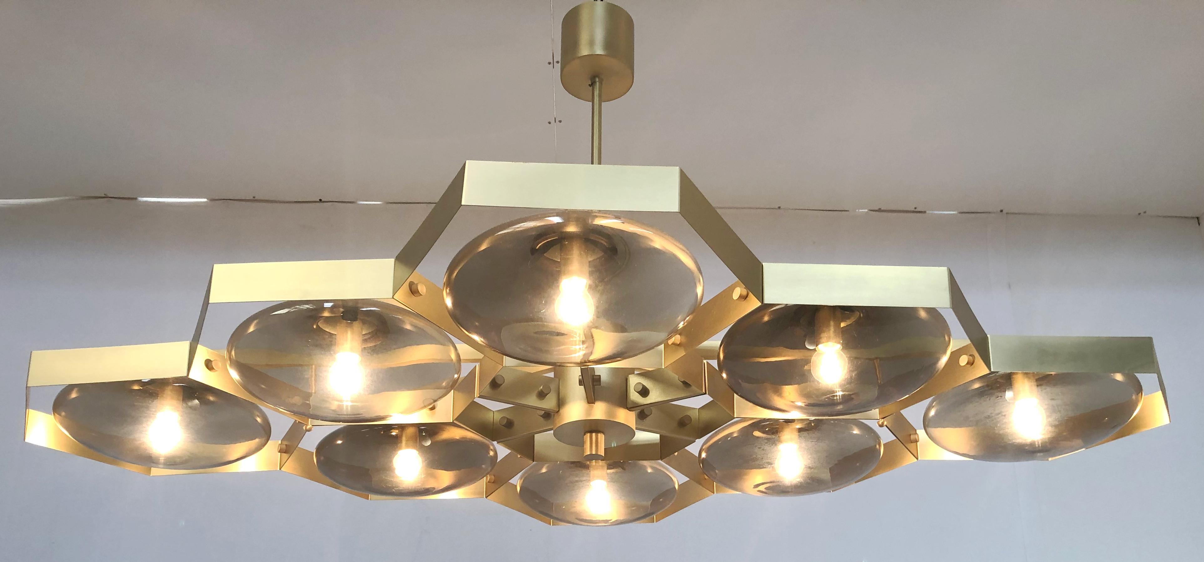 Mid-Century Modern Hive Chandelier by Fabio Ltd For Sale