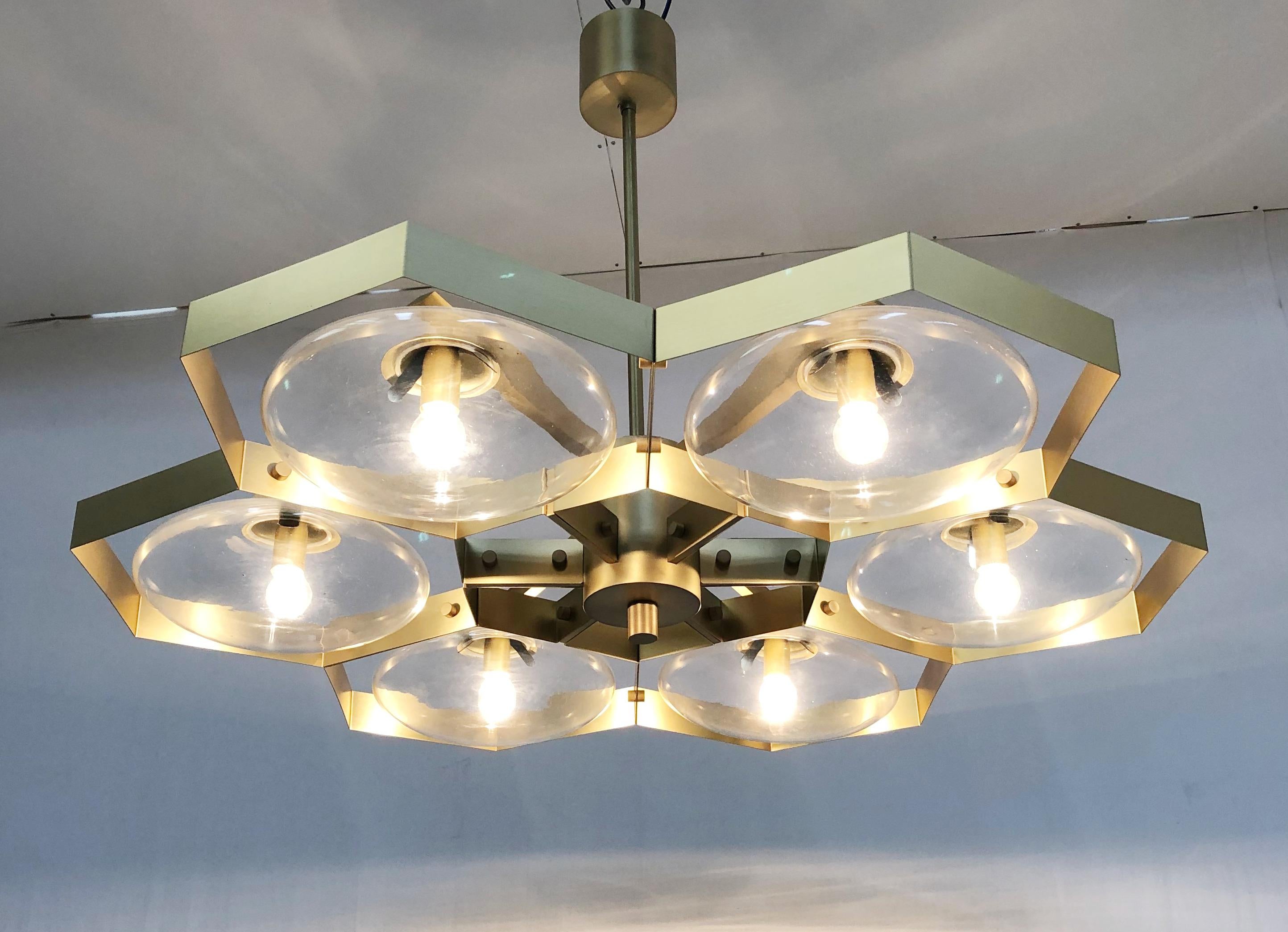 Mid-Century Modern Hive Chandelier by Fabio Ltd For Sale