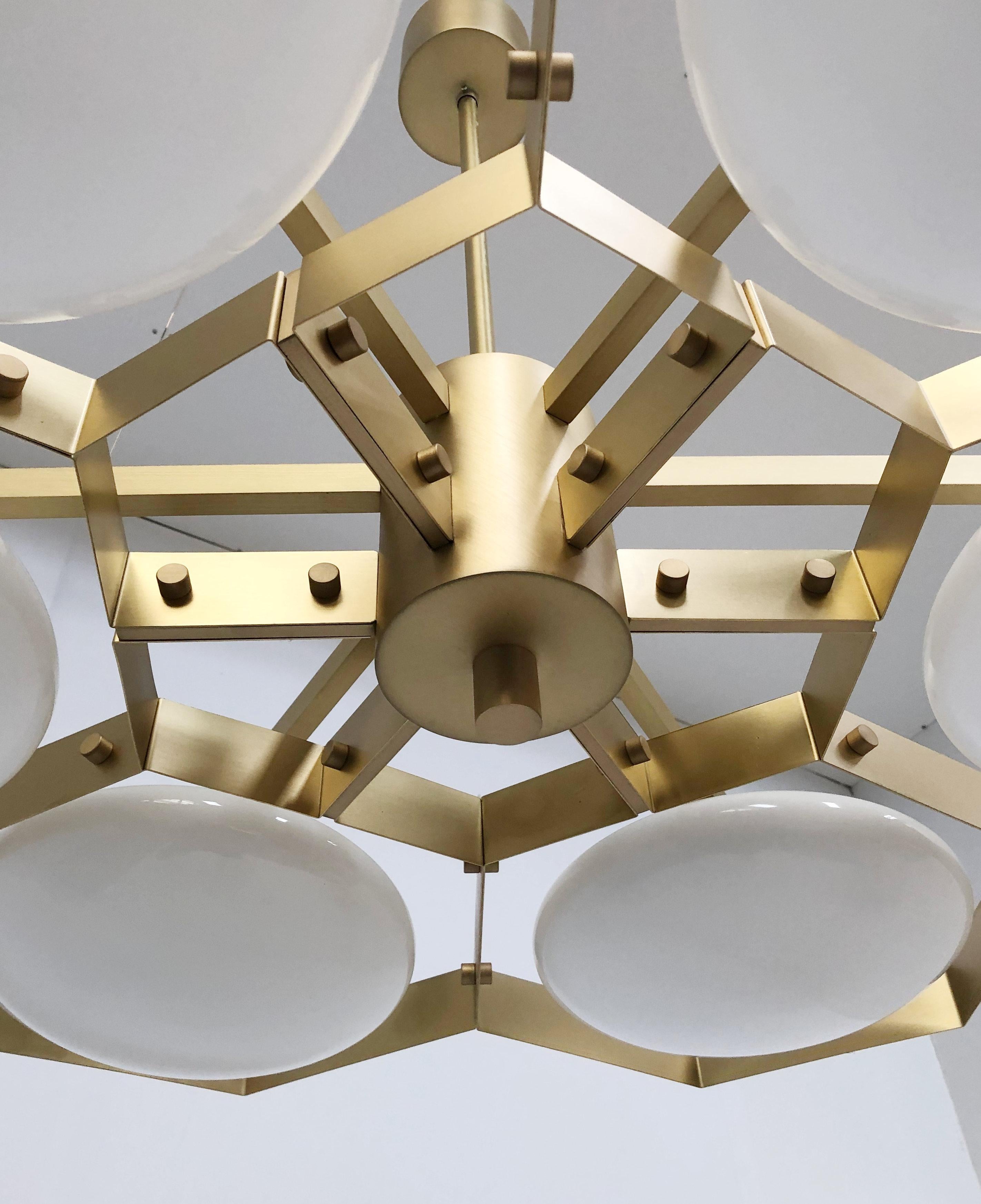 Brushed Hive Chandelier by Fabio Ltd For Sale