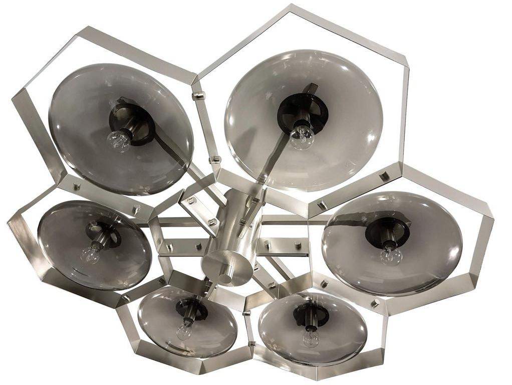 Mid-Century Modern Hive Flush Mount by Fabio Ltd  For Sale