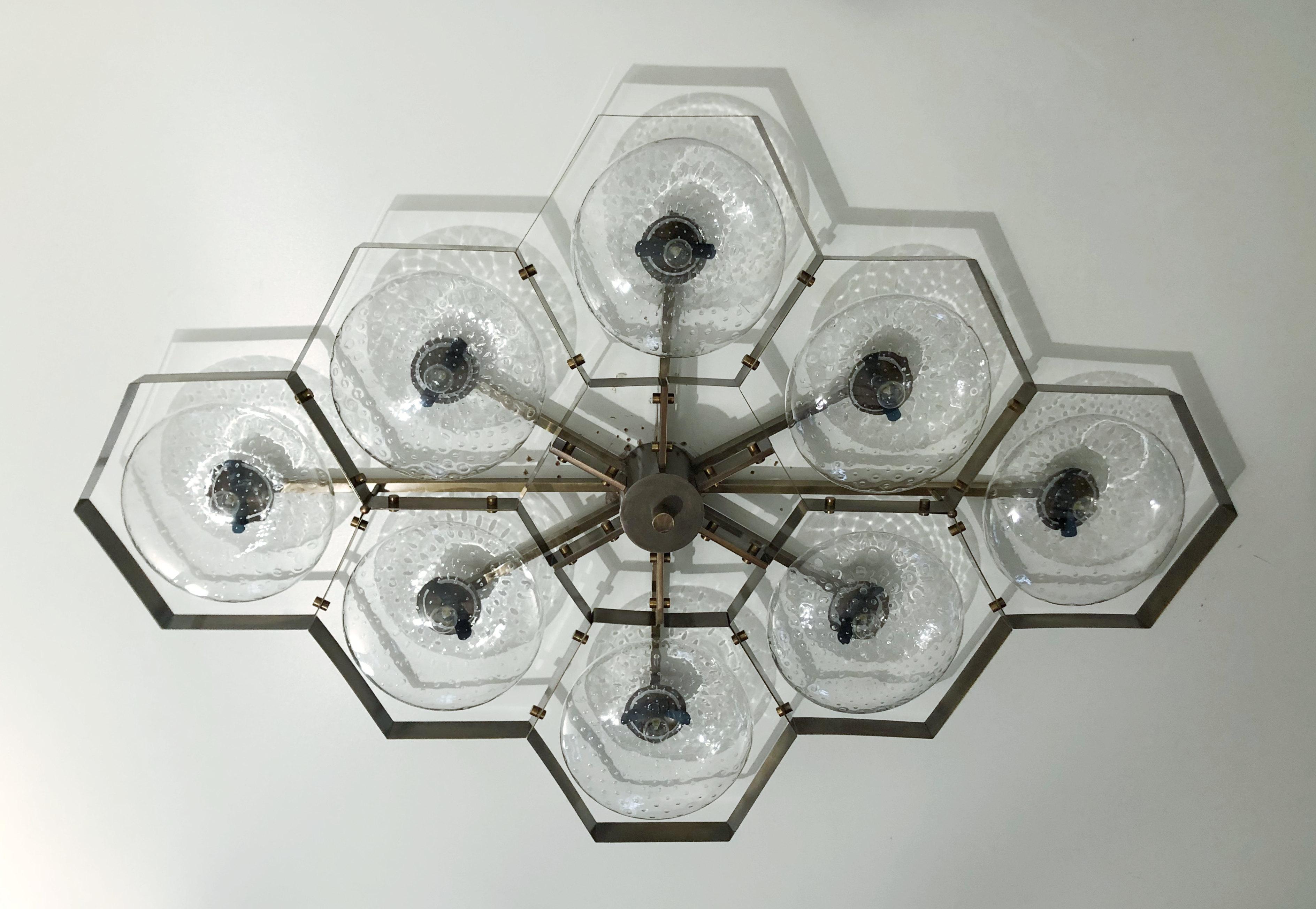 Mid-Century Modern Hive Flush Mount by Fabio Ltd For Sale