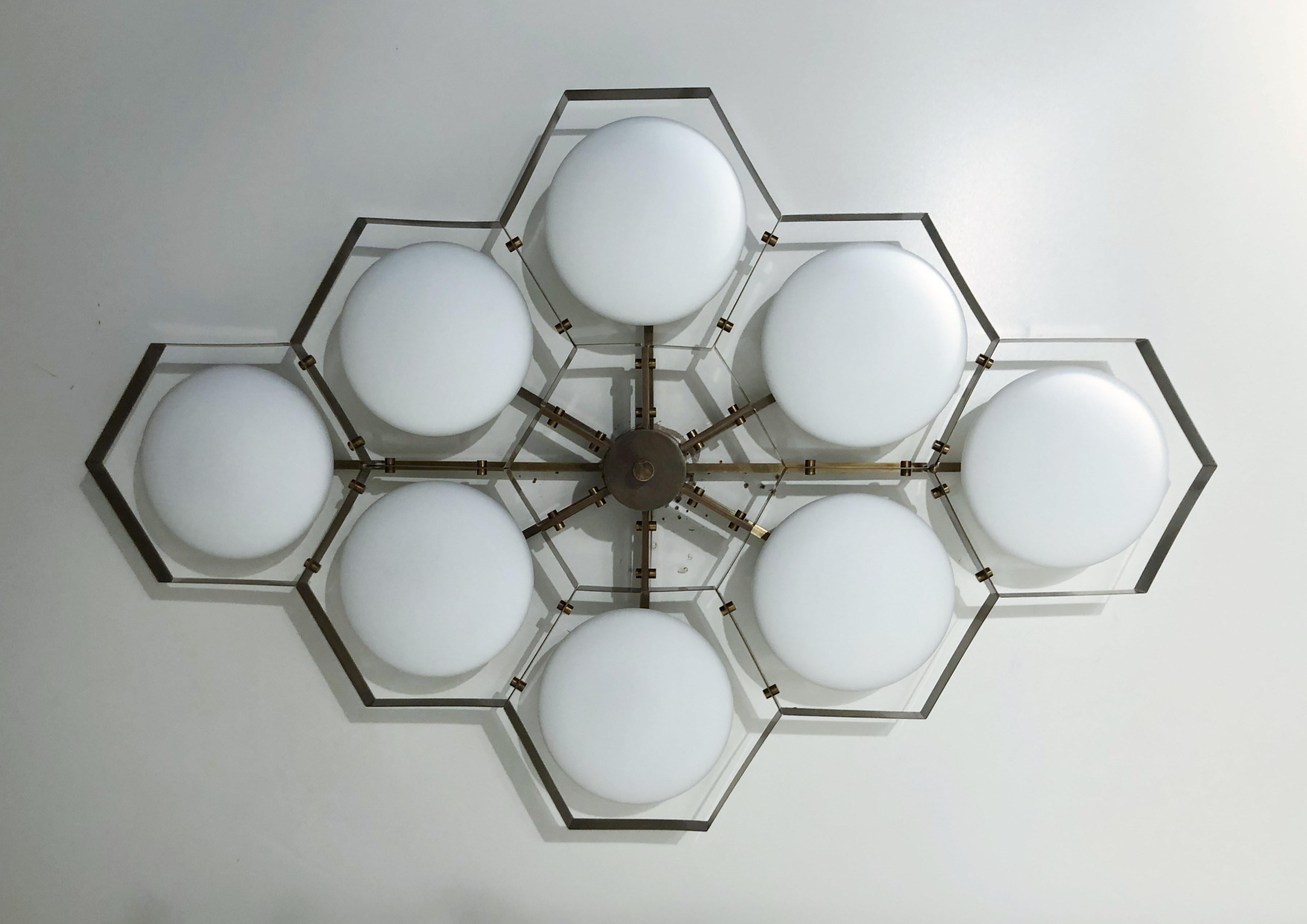 Mid-Century Modern Hive Flush Mount by Fabio Ltd For Sale