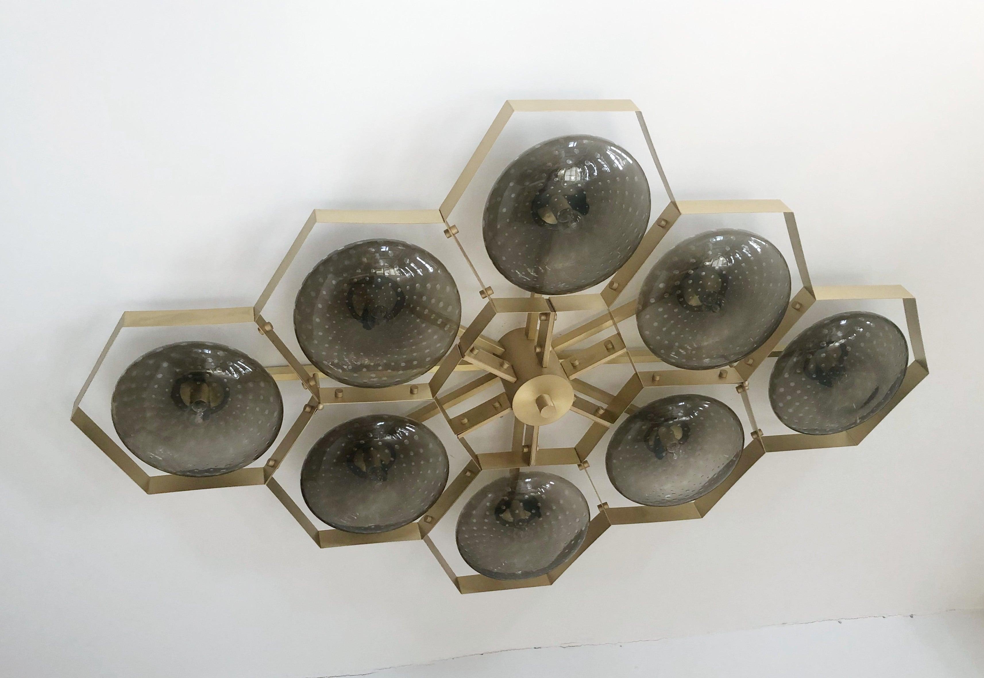 Modern Hive Flushmount by Fabio Ltd For Sale