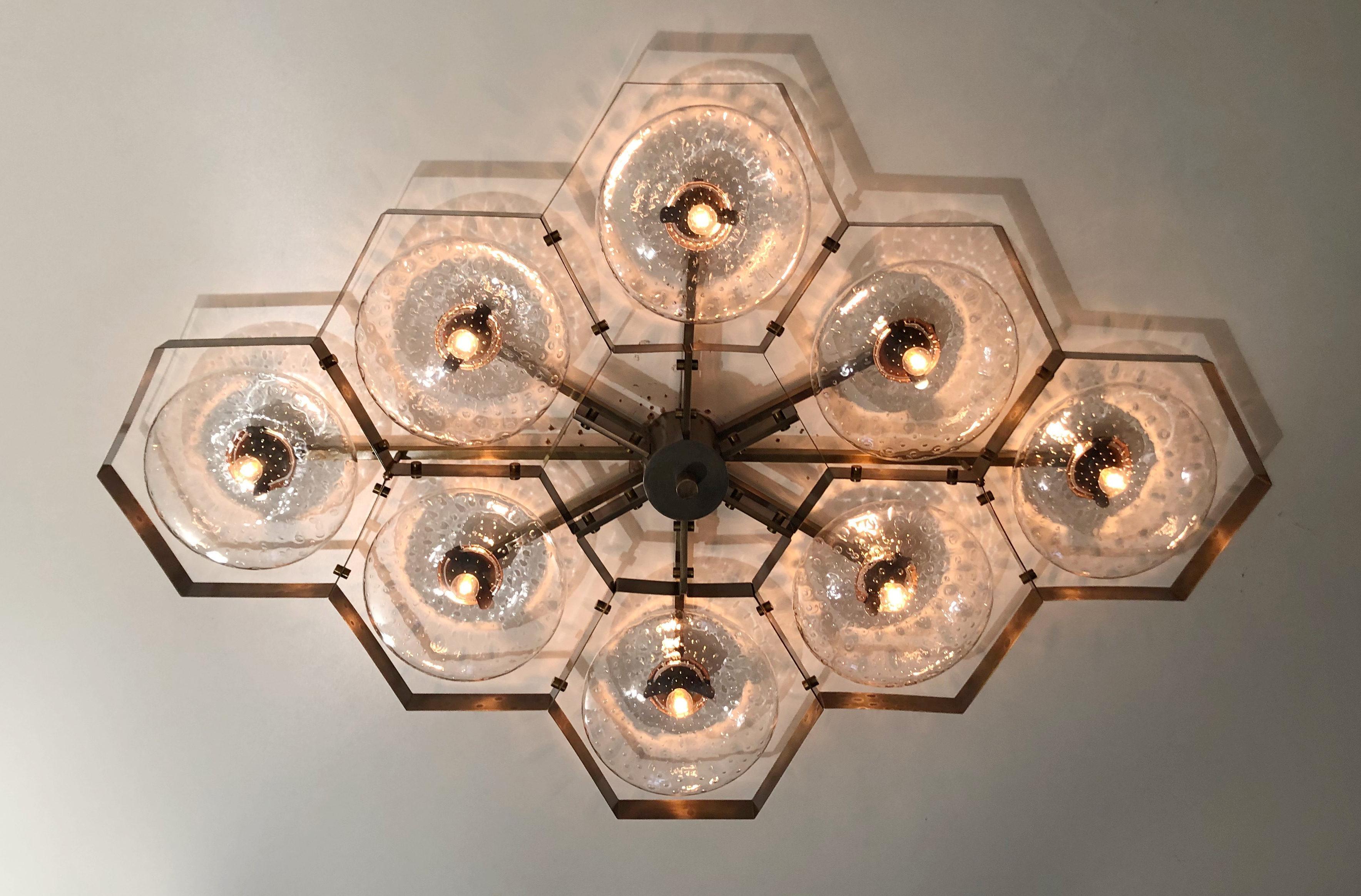 Italian Hive Flush Mount by Fabio Ltd For Sale