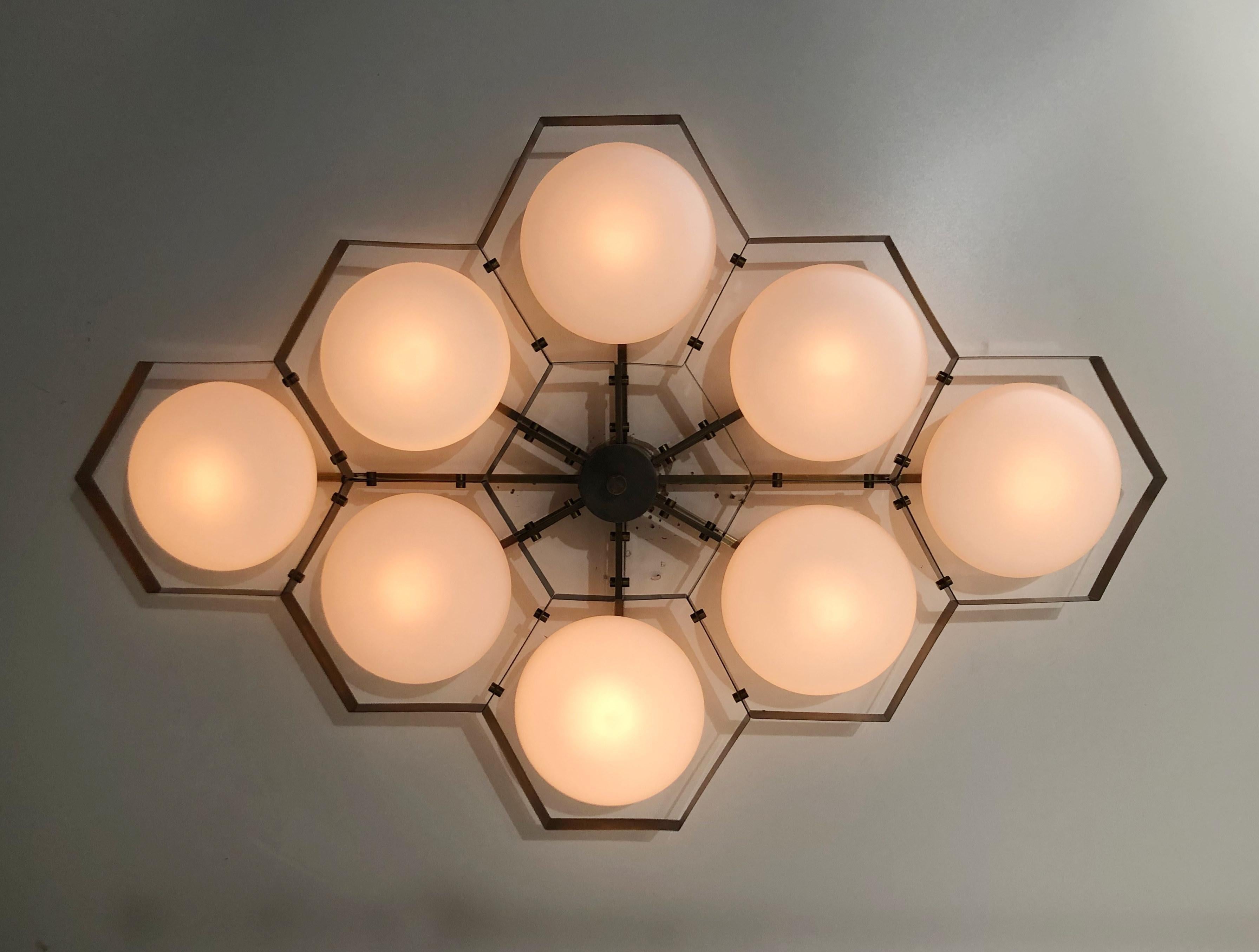 Italian Hive Flush Mount by Fabio Ltd For Sale