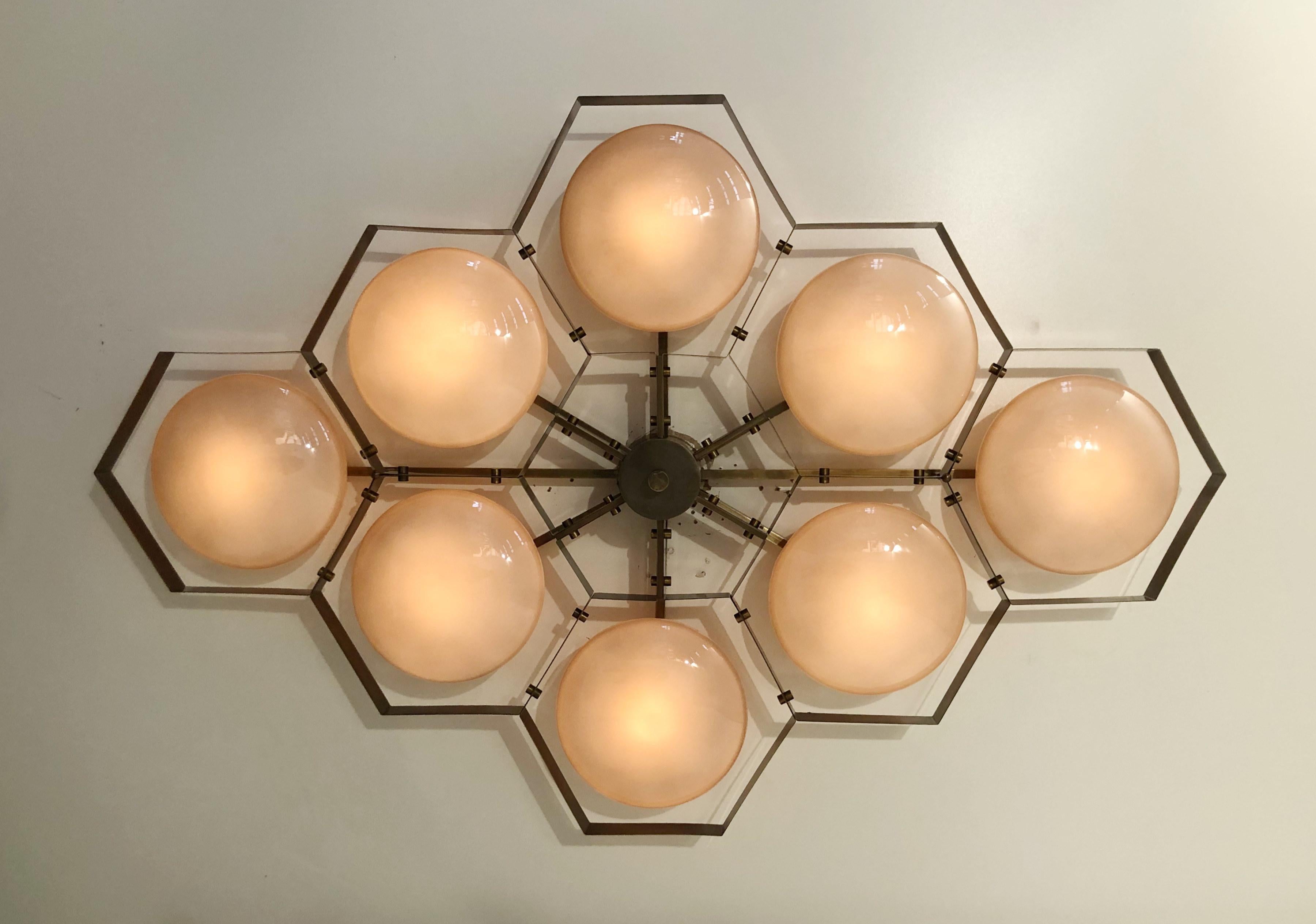 Italian Hive Flush Mount by Fabio Ltd For Sale