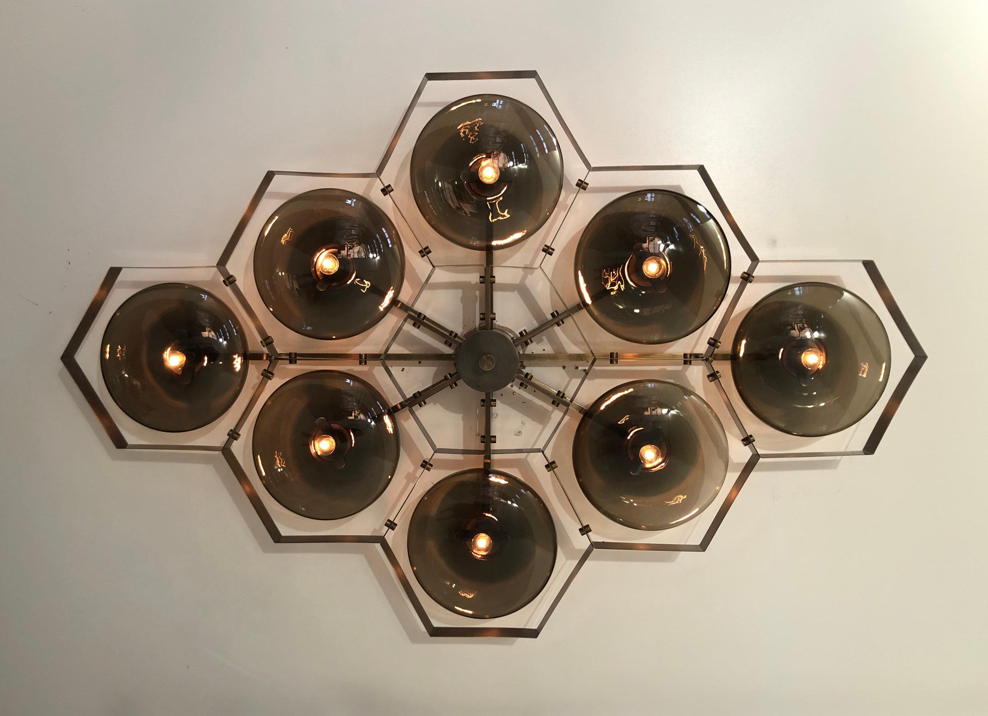 Effet bronze Hive Flush Mount by Fabio Ltd en vente