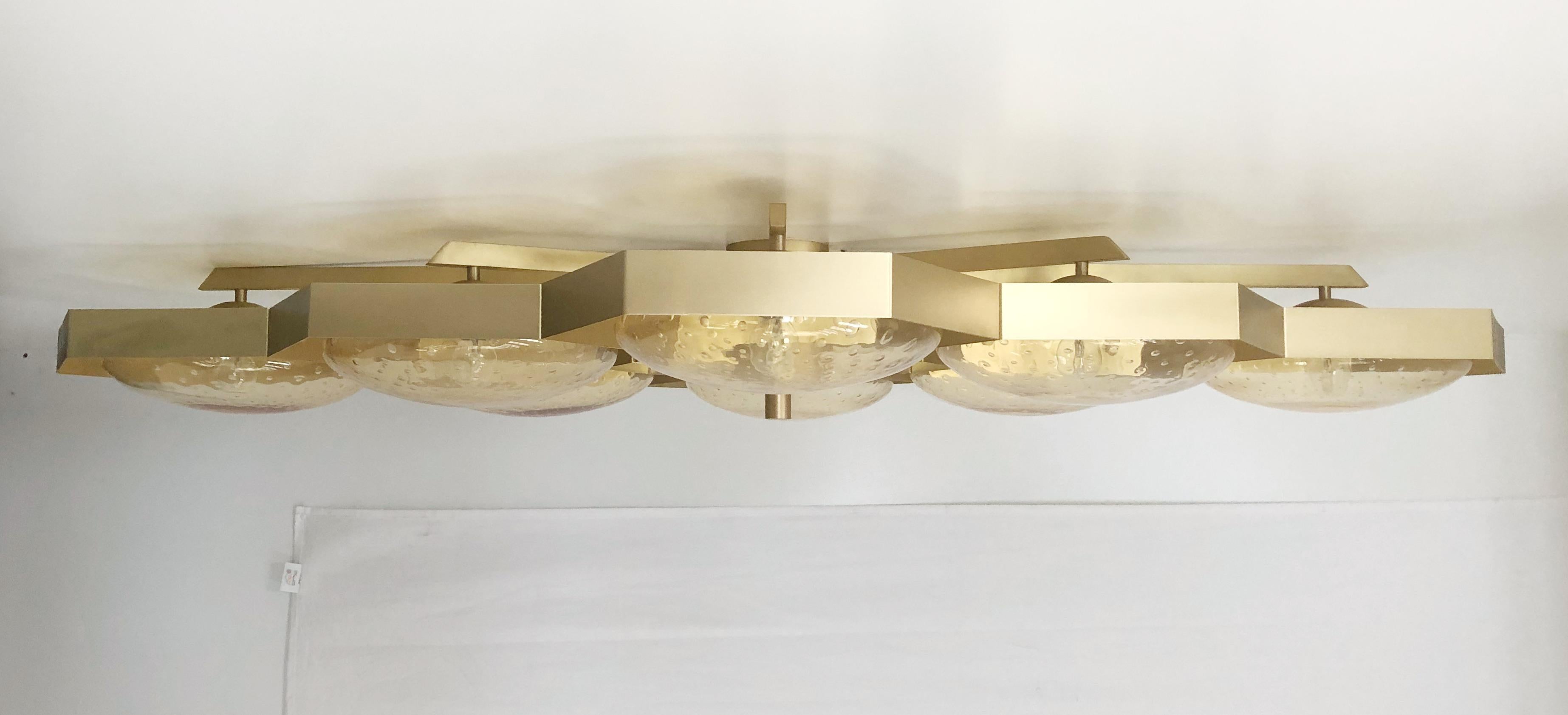 Bronzed Hive Flush Mount by Fabio Ltd For Sale