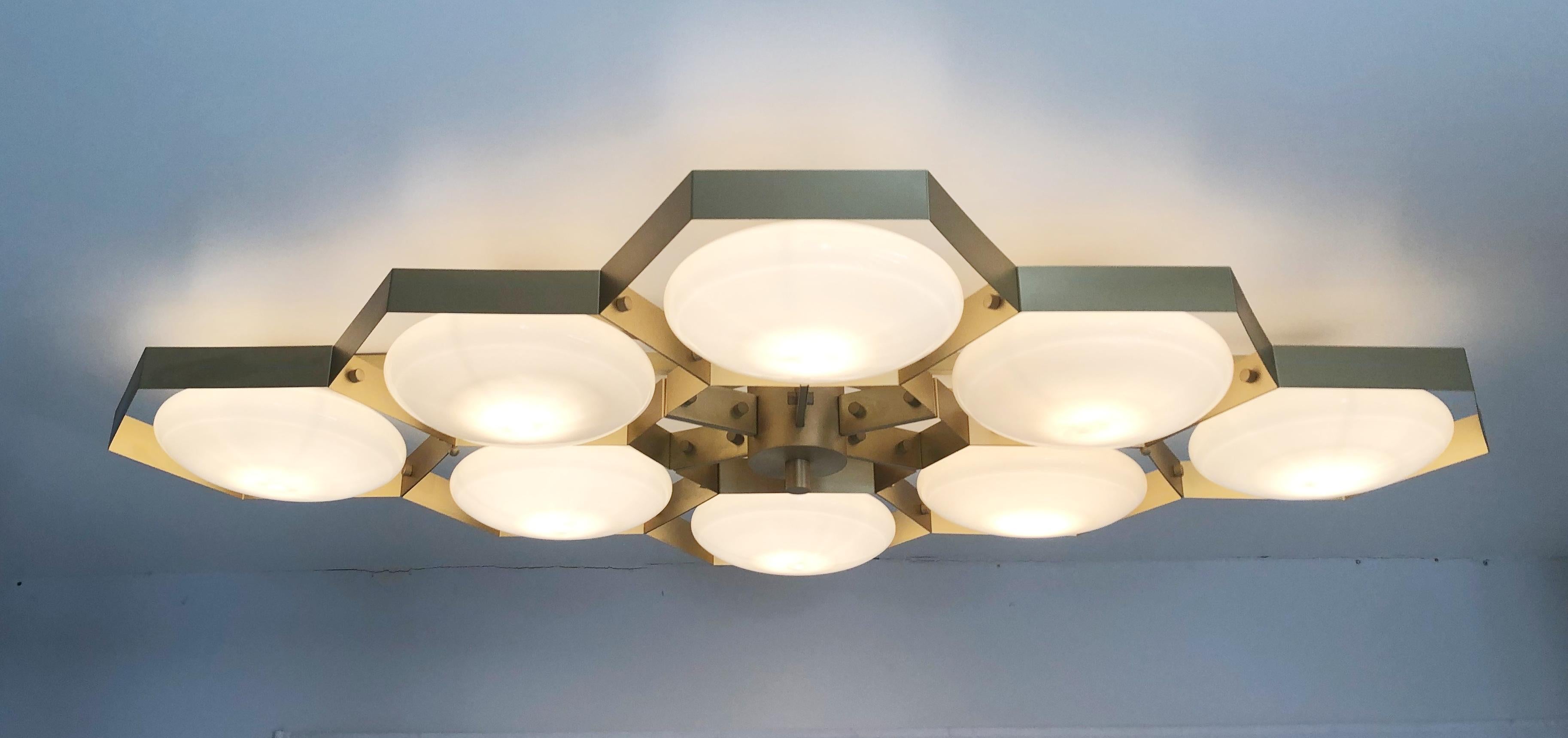 Italian Hive Flush Mount by Fabio Ltd For Sale