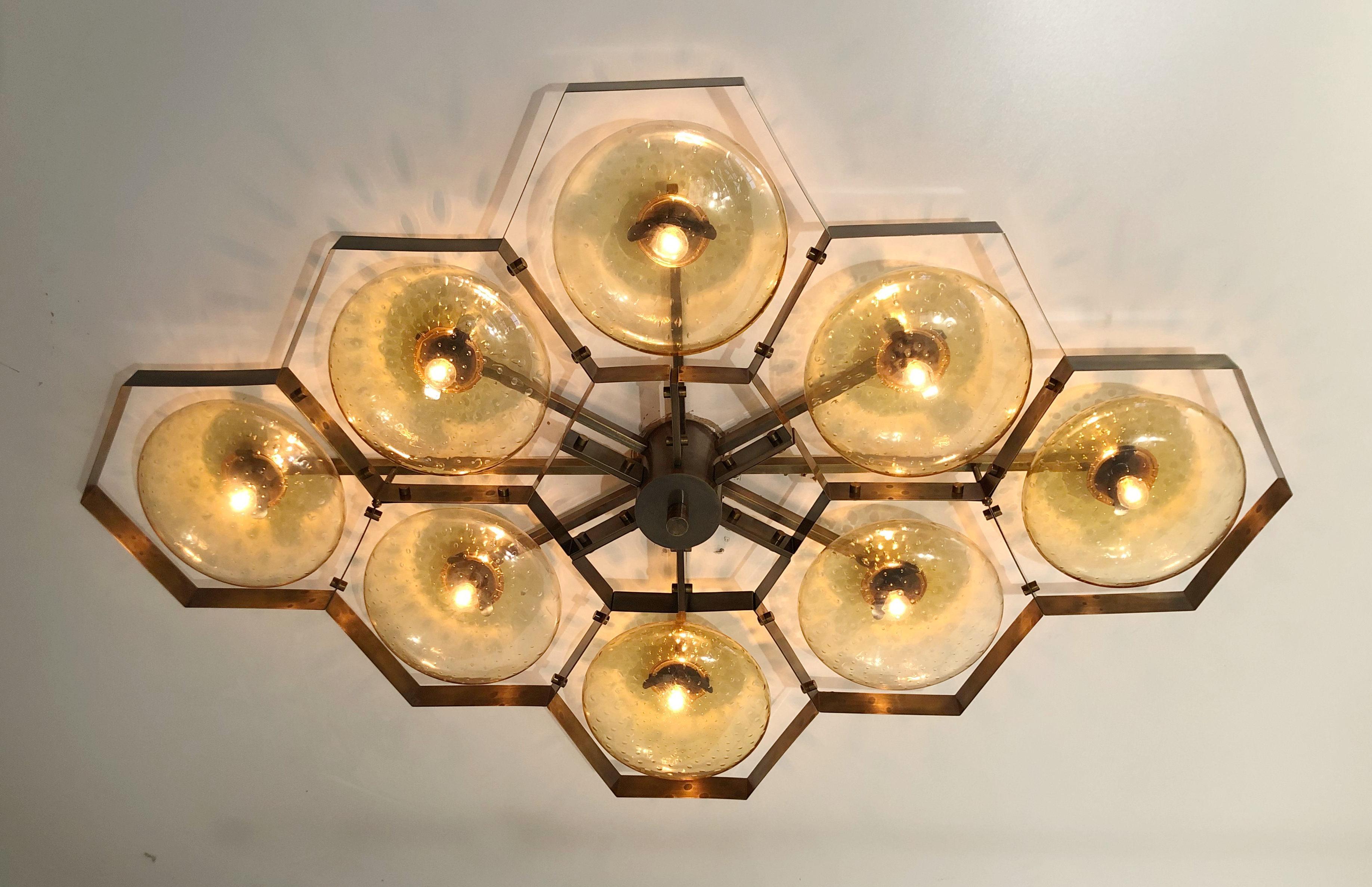 Hive Flush Mount by Fabio Ltd In New Condition For Sale In Los Angeles, CA