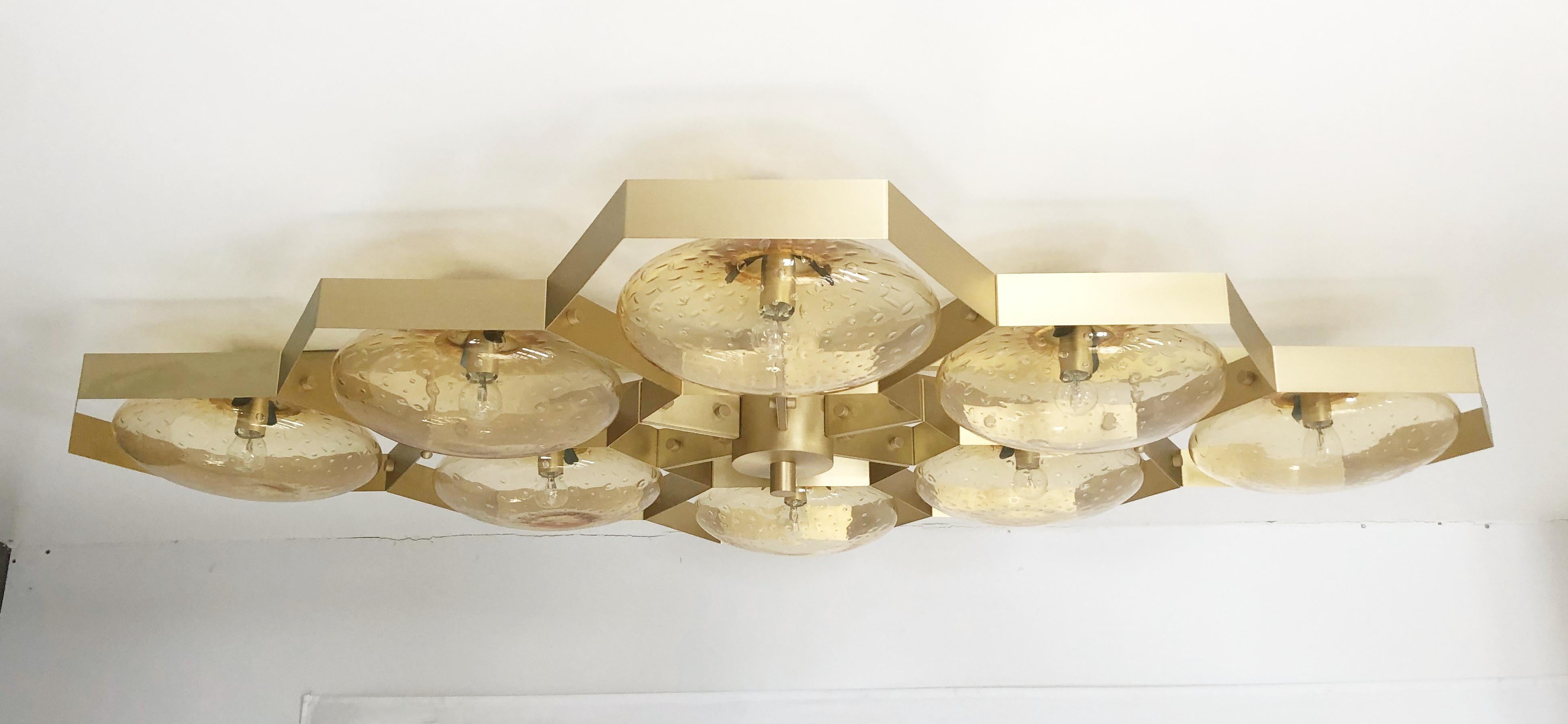 Contemporary Hive Flush Mount by Fabio Ltd For Sale