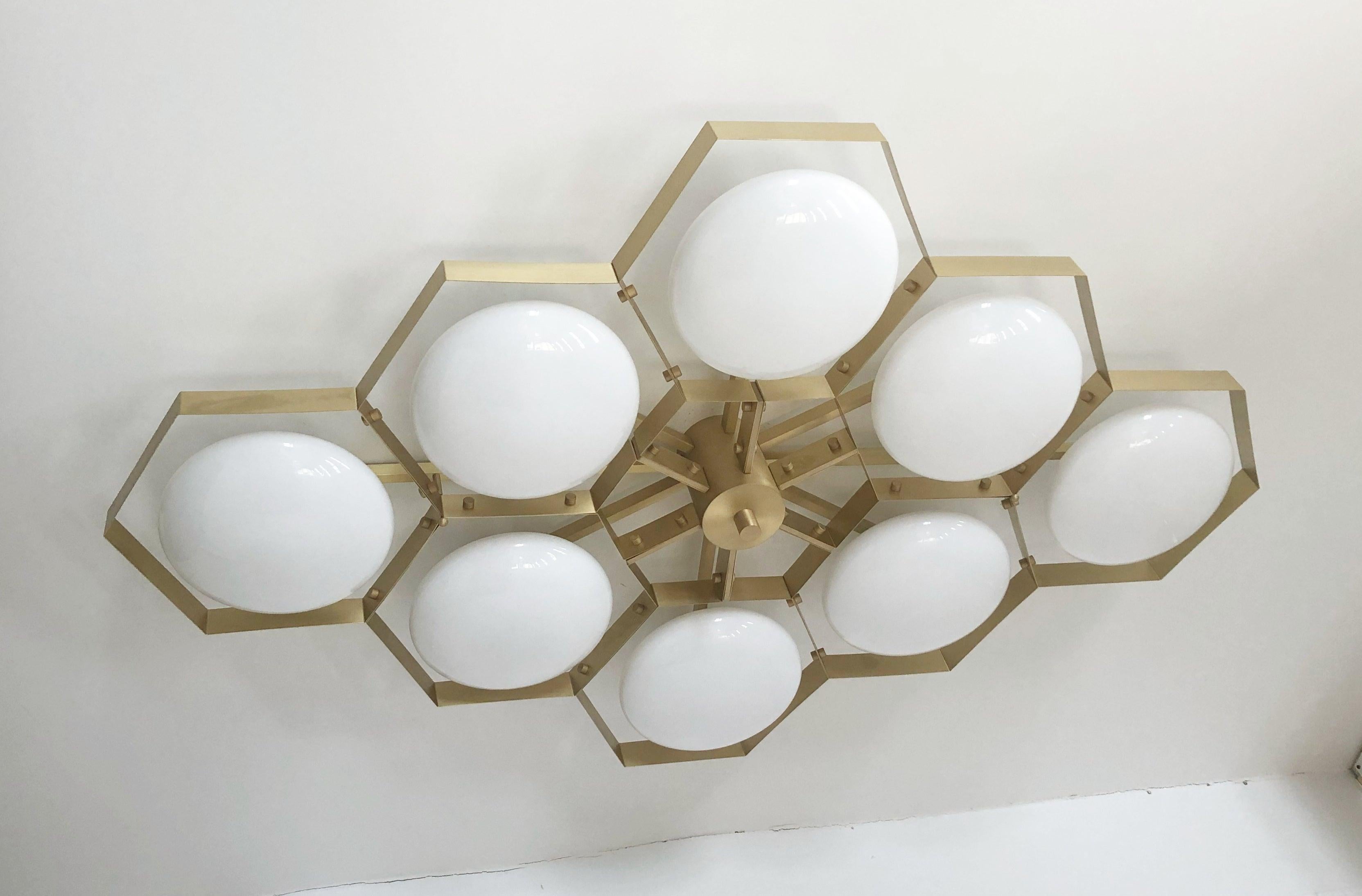 Contemporary Hive Flush Mount by Fabio Ltd For Sale